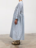 Namu Shop - Sara Lanzi Mina Dress - Organza White/Blue Stripes