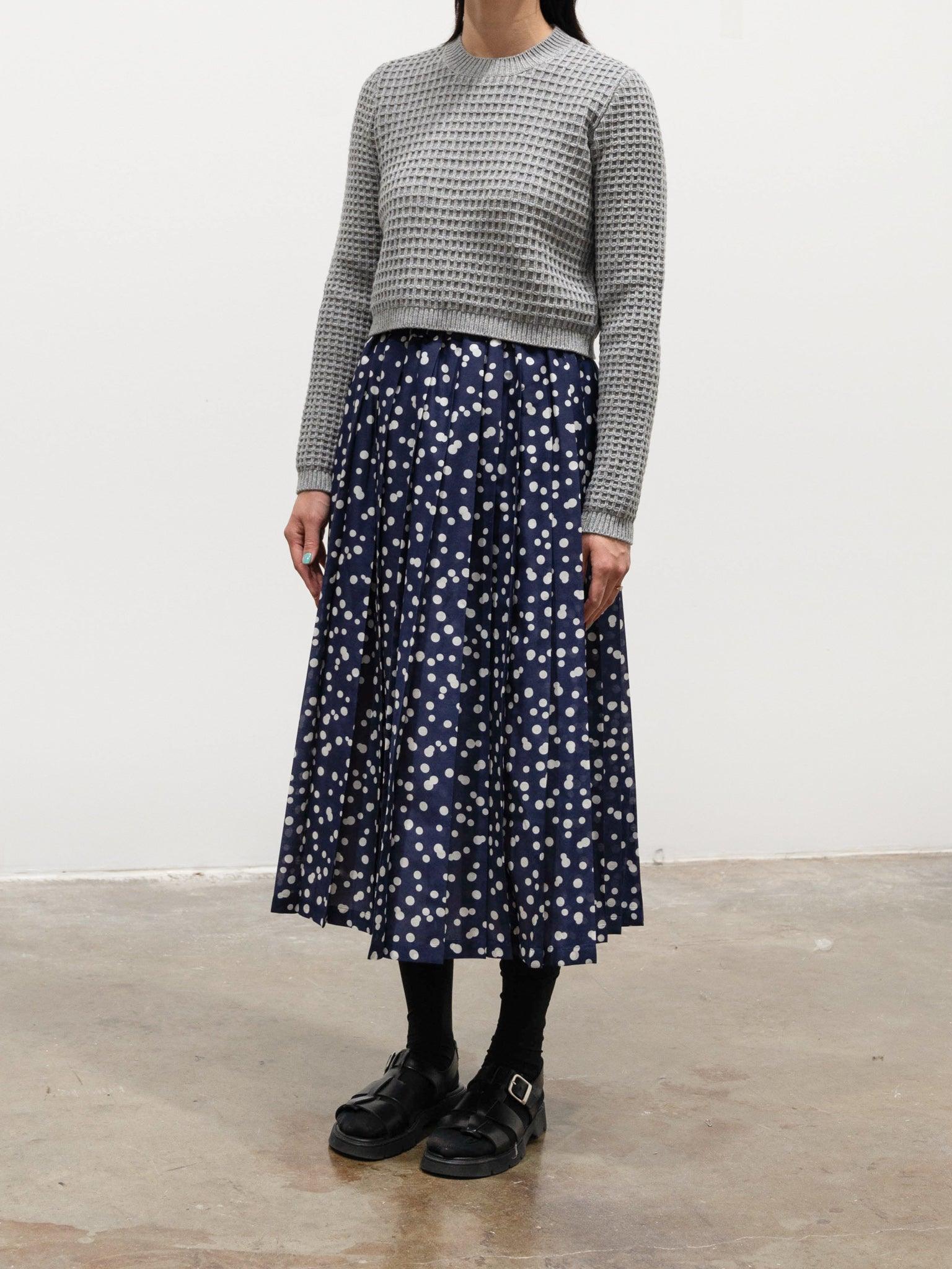 Namu Shop - Sara Lanzi Pleated Skirt - Polka Dots