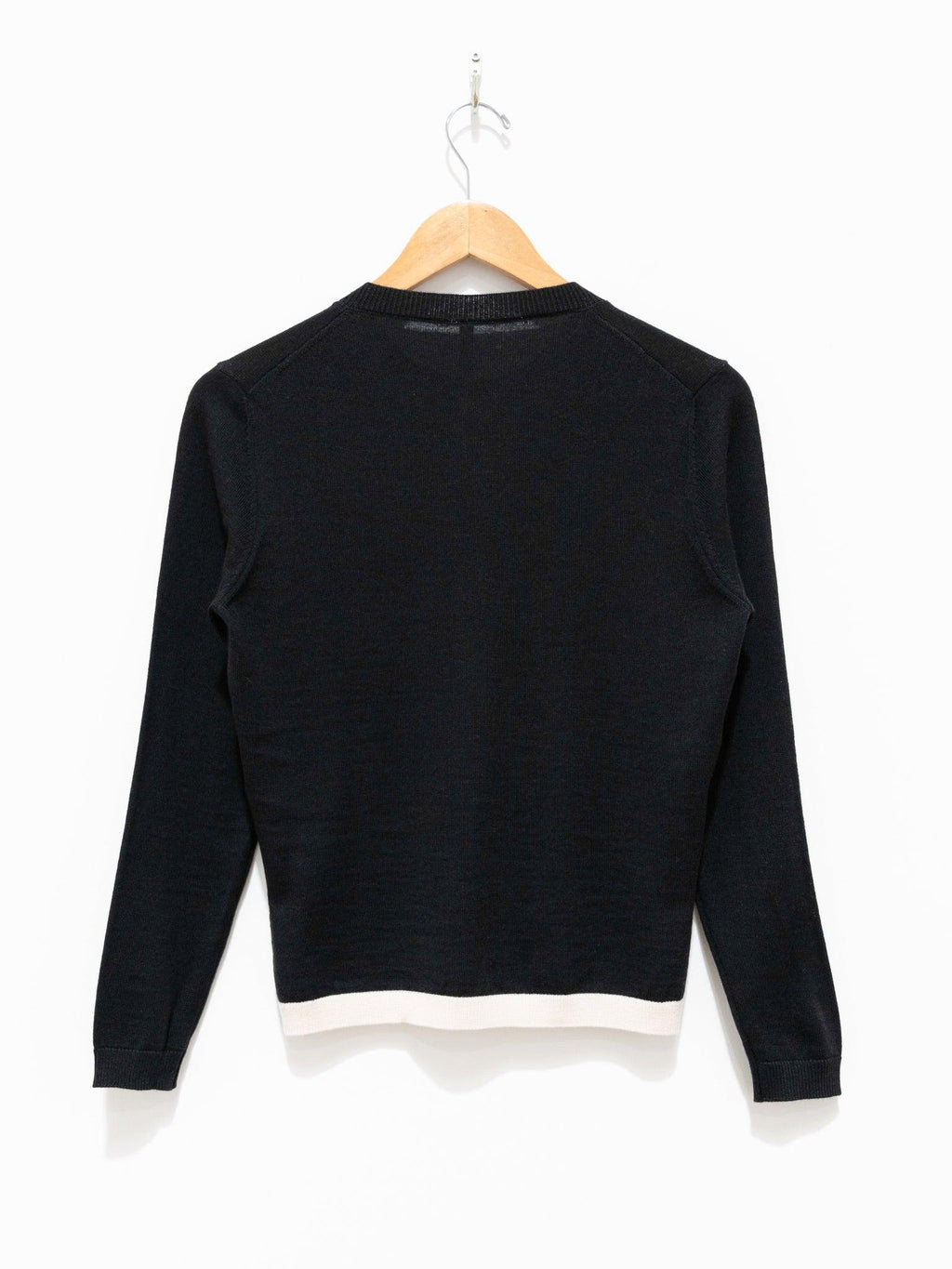 Namu Shop - Sara Lanzi Round Neck Cardigan - Black