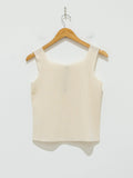 Namu Shop - Sara Lanzi Squared Tank Top - Cream Light Cotton Knit