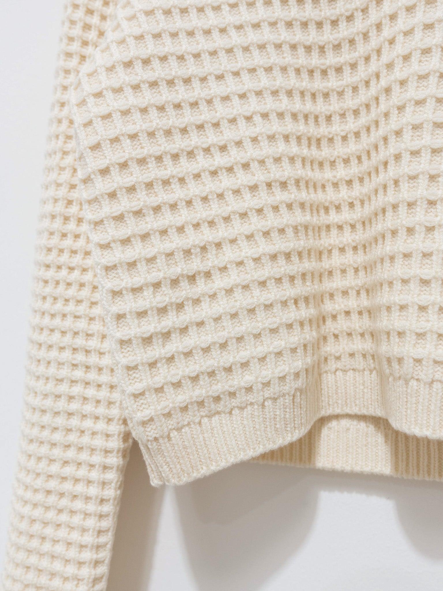 Namu Shop - Sara Lanzi Stitch Pull Knit - Milk