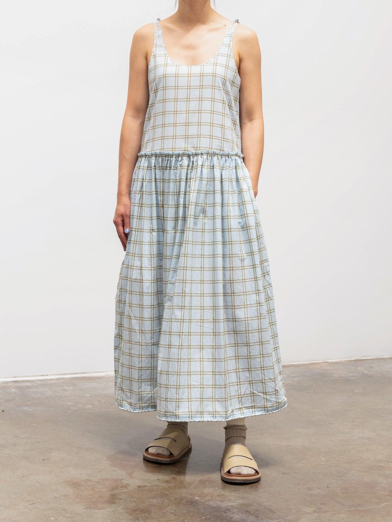 Namu Shop - Sara Lanzi Sundress - Wrinkled Fil a Fil Check