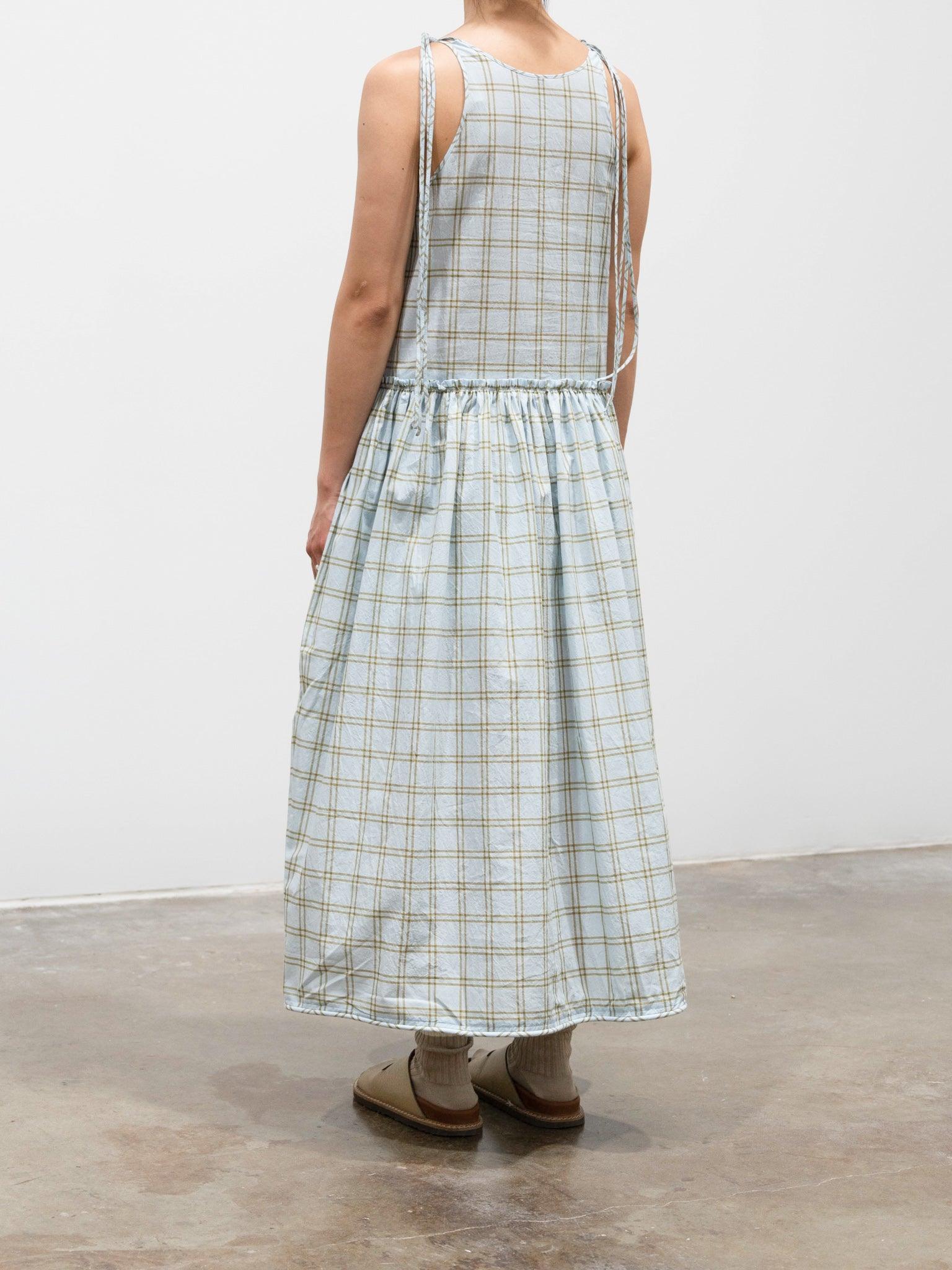 Namu Shop - Sara Lanzi Sundress - Wrinkled Fil a Fil Check