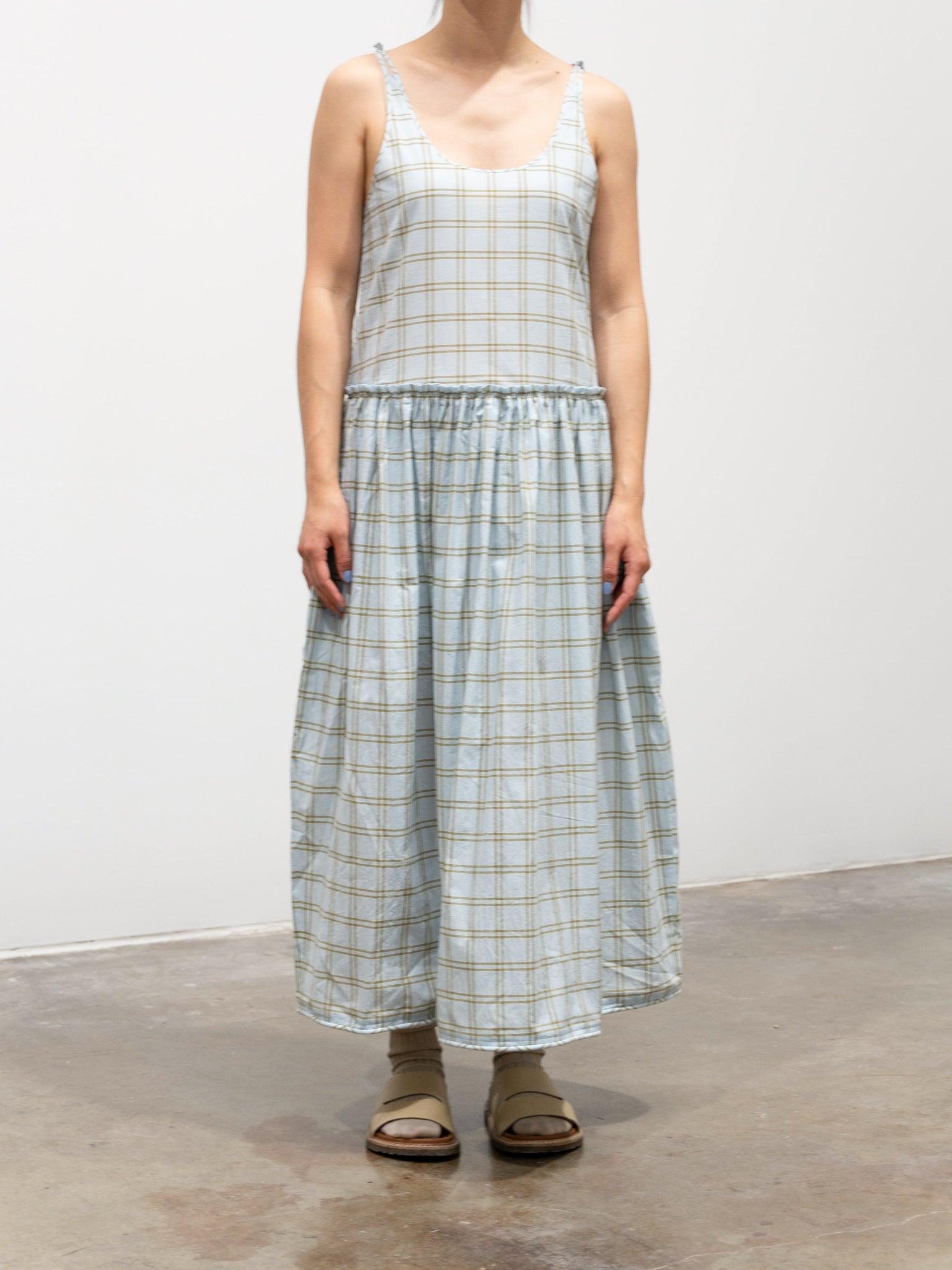 Namu Shop - Sara Lanzi Sundress - Wrinkled Fil a Fil Check