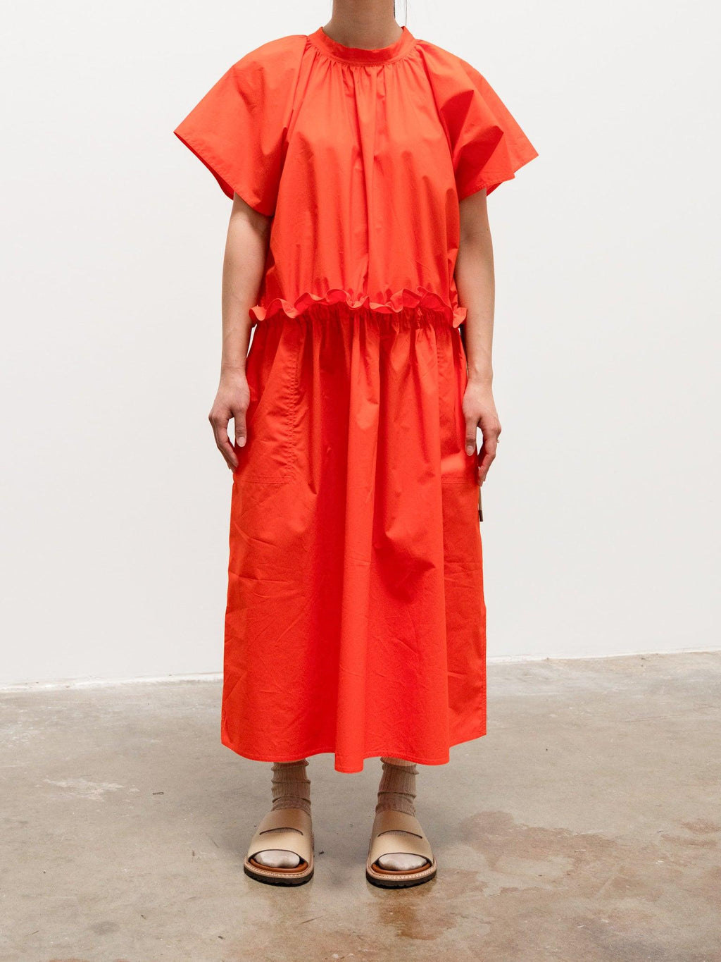Namu Shop - Sofie D'Hoore Dhole Ruffle Dress - Tomato