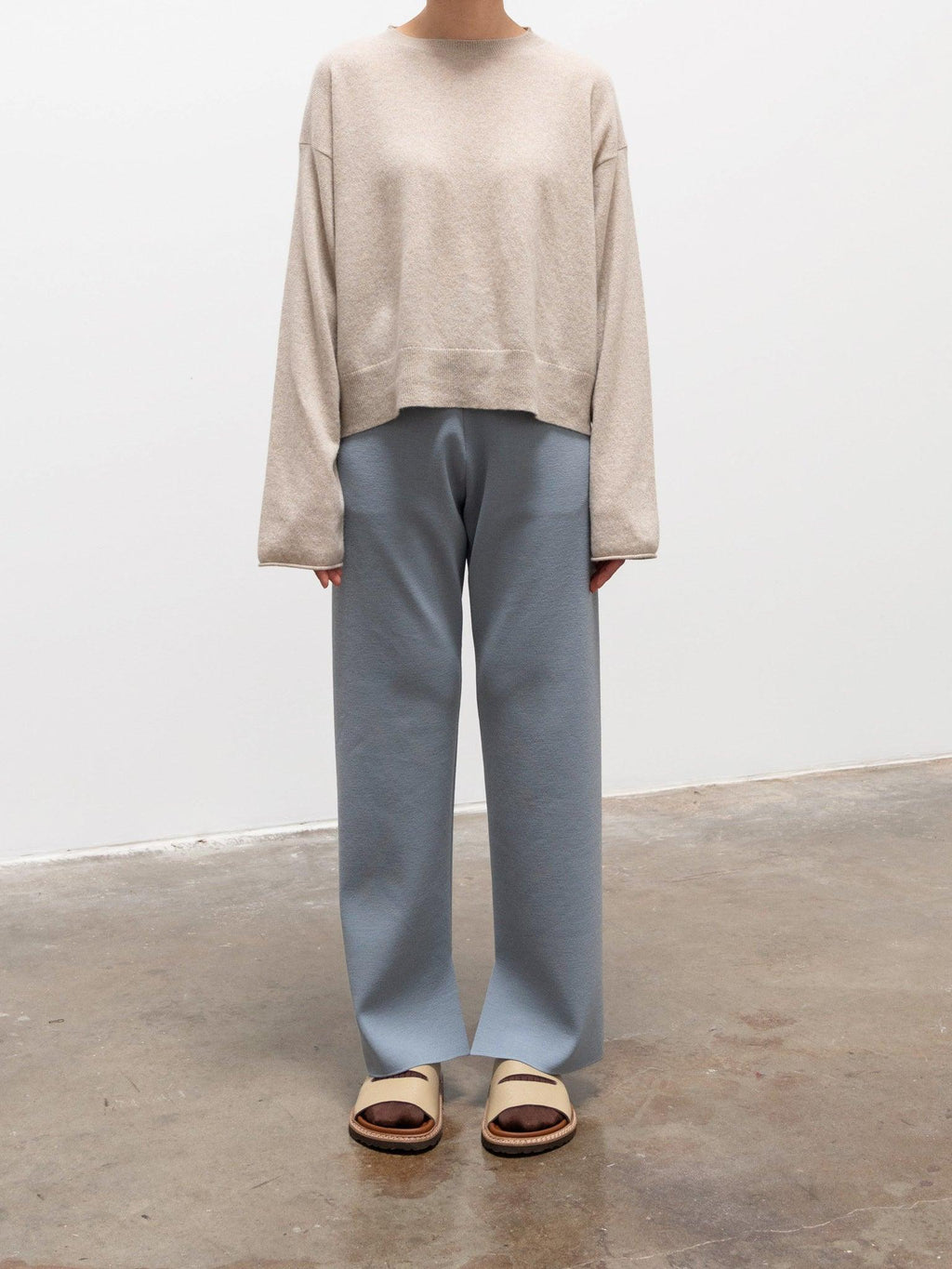 Namu Shop - Sofie D'Hoore Merril Cashmere Crop Knit - Oatmeal