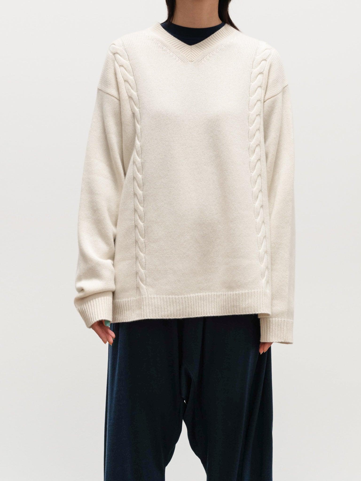Namu Shop - Sofie D'Hoore Milo Cashmere Knit Sweater - Snow