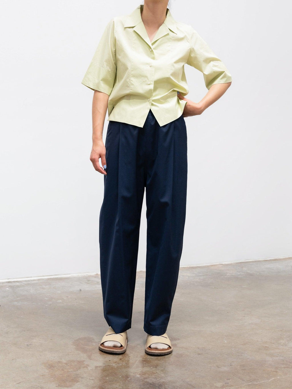 Namu Shop - Sofie D'Hoore Patience Light Wool Trousers - Navy