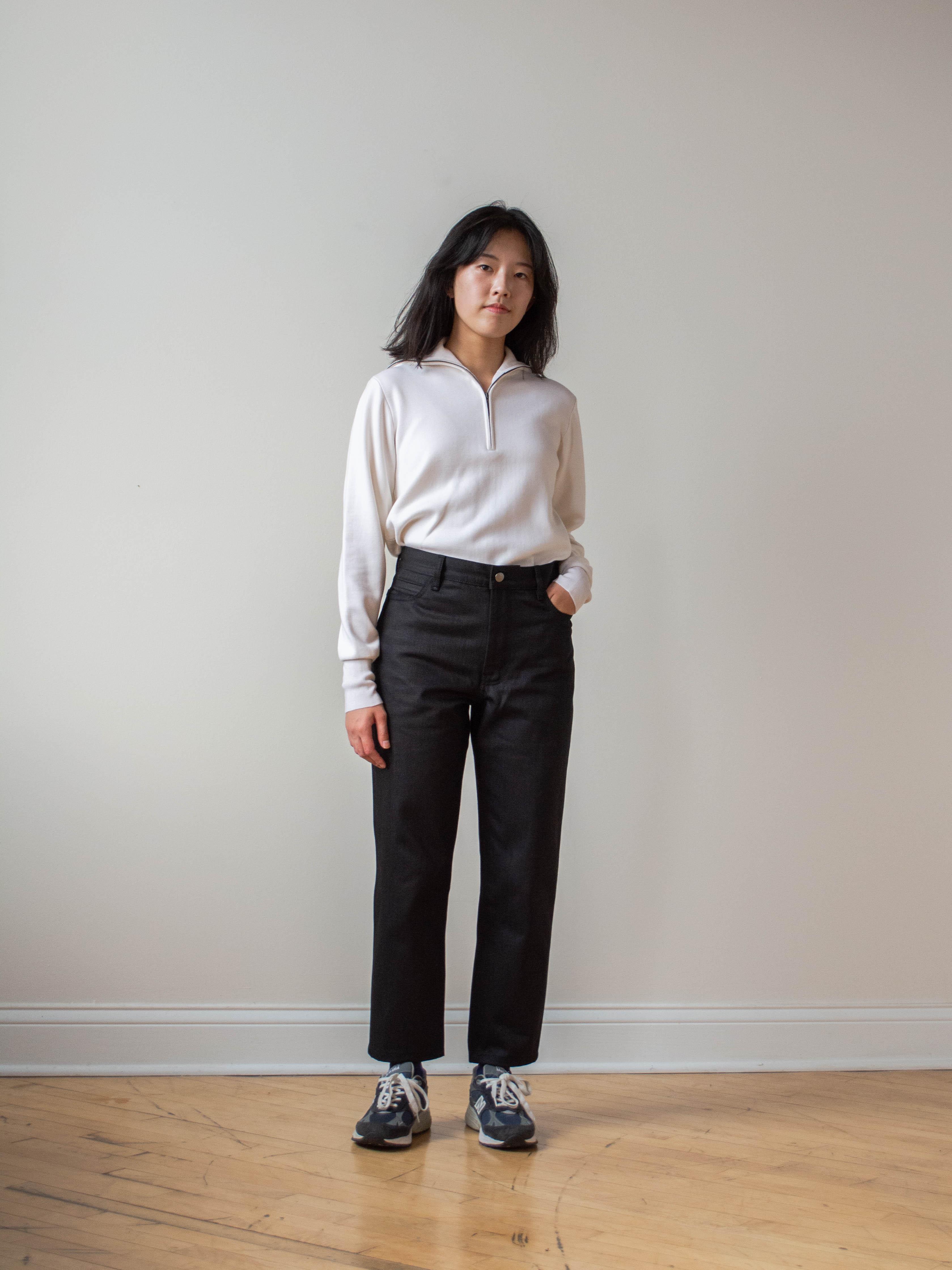 Namu Shop - Studio Nicholson Auguste Merino Silk Cashmere Zip Up Knit - Milk
