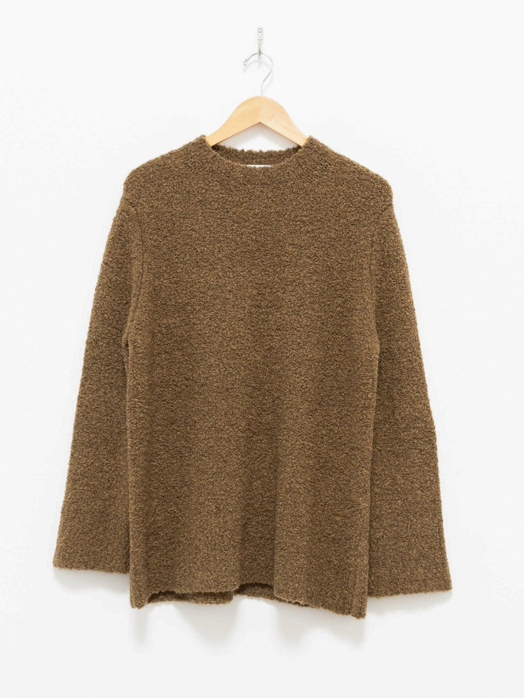 Namu Shop - Studio Nicholson Bose Merino Yak Boucle Crewneck Knit - Dark Lentil