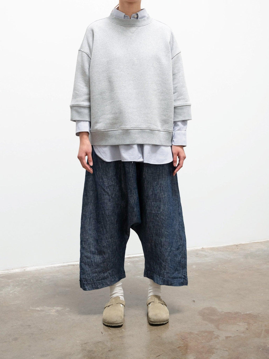 Namu Shop - Studio Nicholson Brawn Sweatshirt Top - Gray Marl