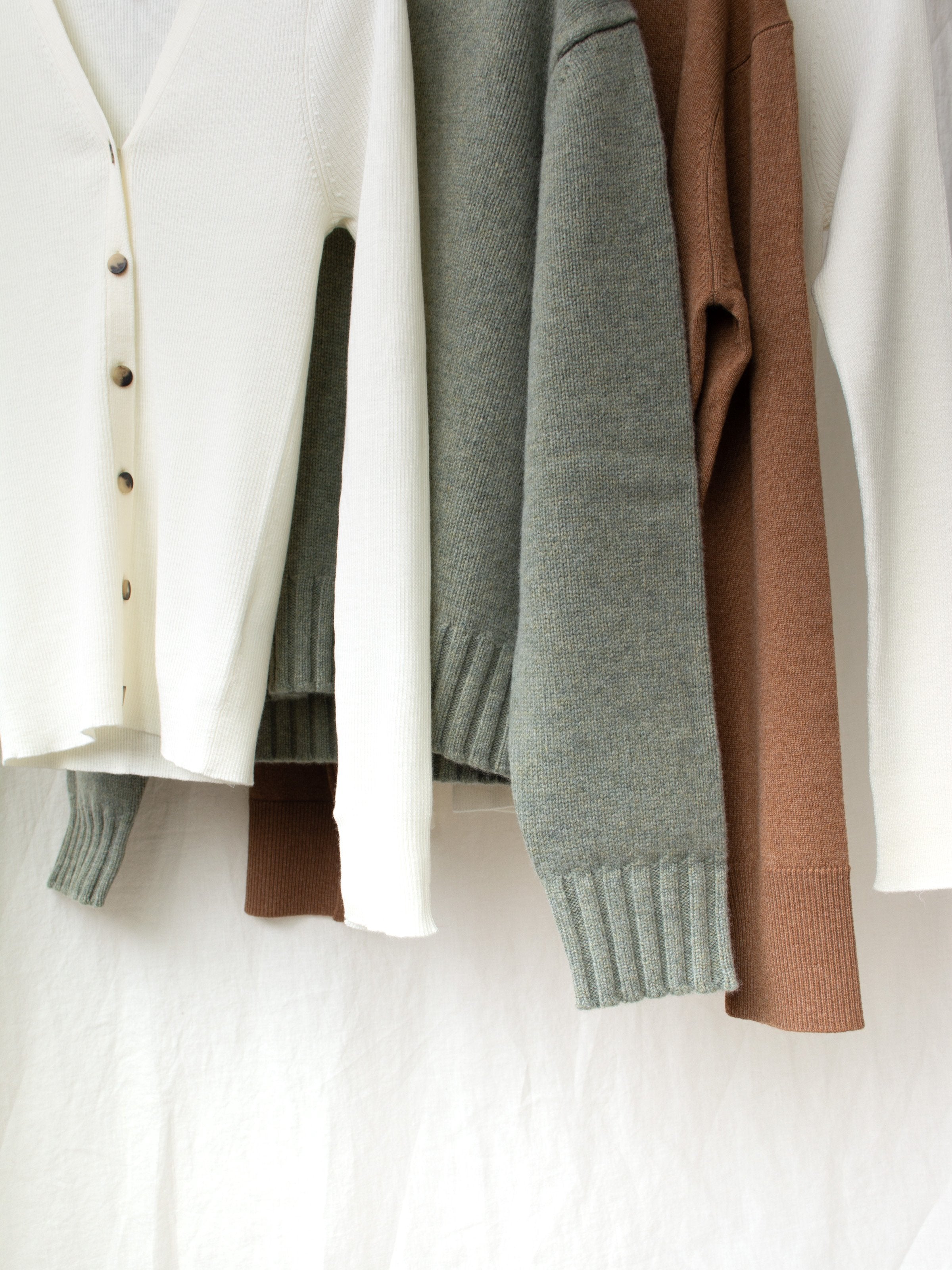Namu Shop - Studio Nicholson British Lambswool Collar Knit - Matcha