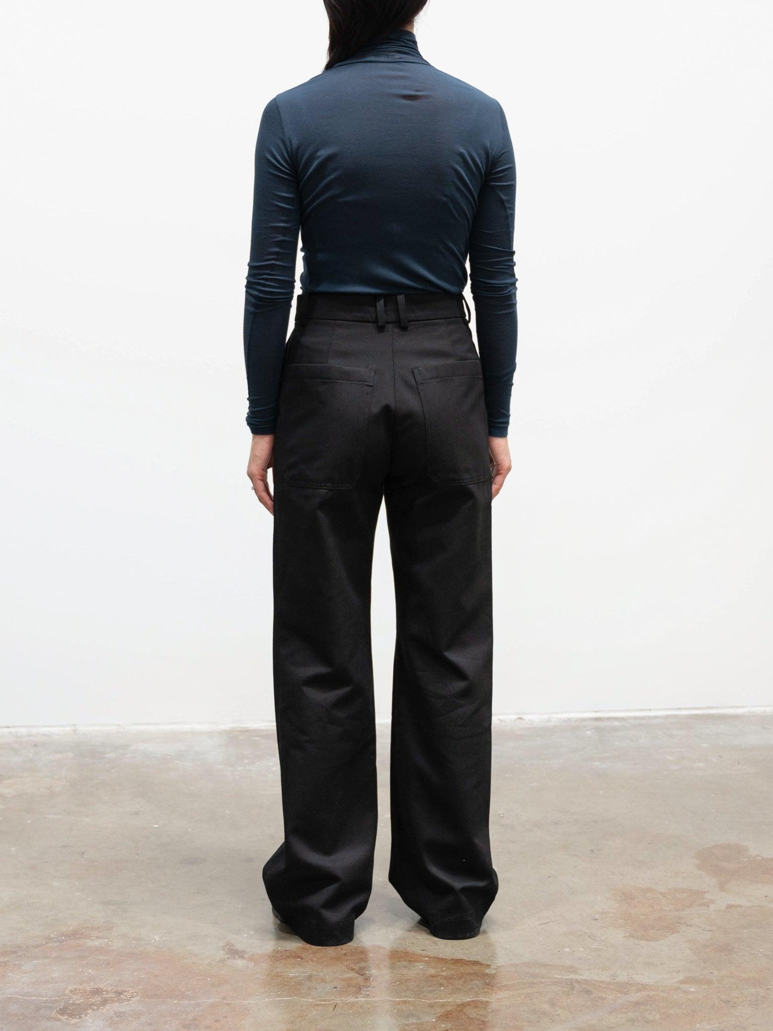 Namu Shop - Studio Nicholson Corbu Slim Flare Pant - Black