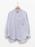 Namu Shop - Studio Nicholson Creed Oxford Shirt - Cornflower Stripe