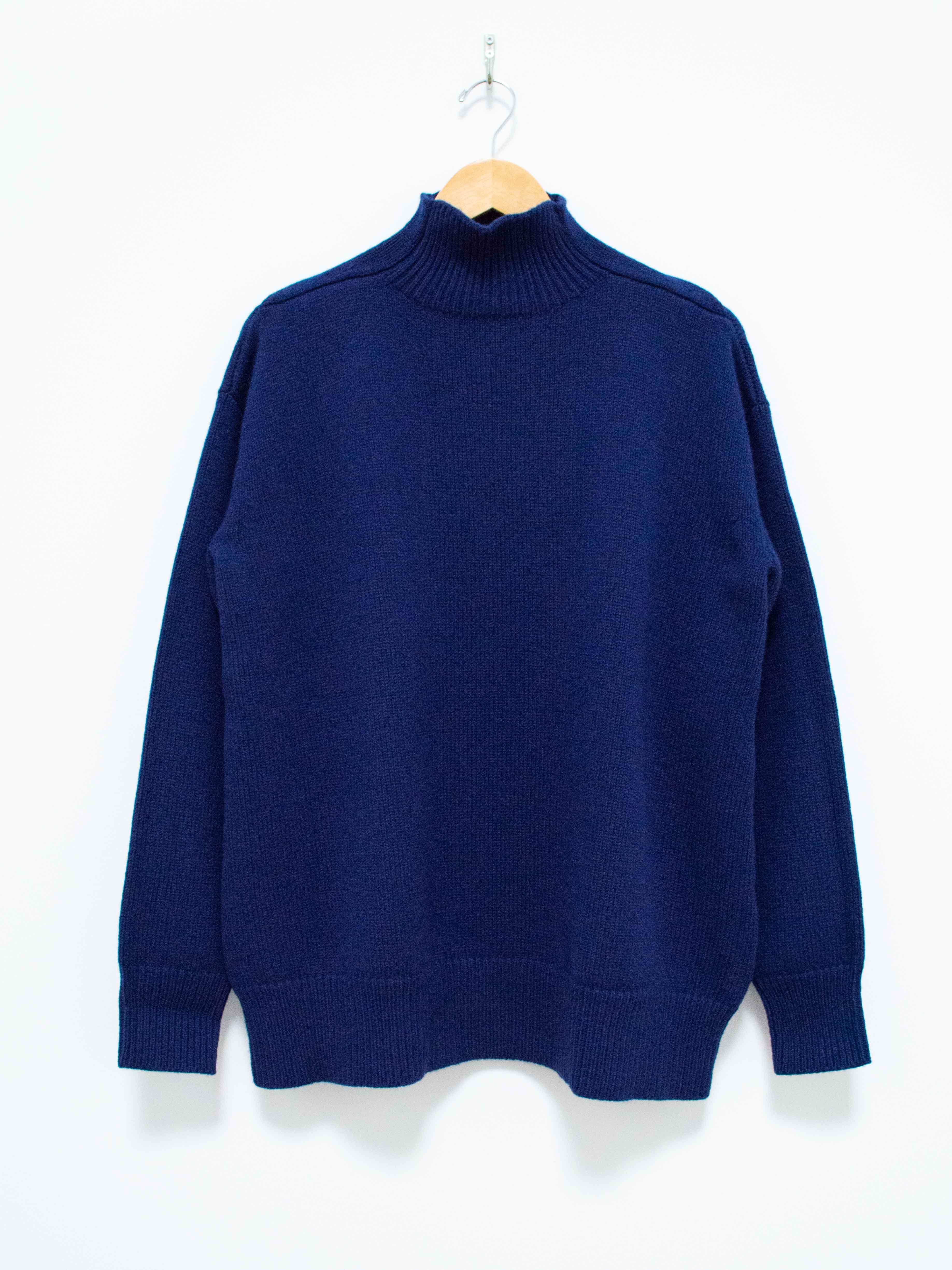 Namu Shop - Studio Nicholson Fare British Lambswool Turtleneck Knit - Deep Blue