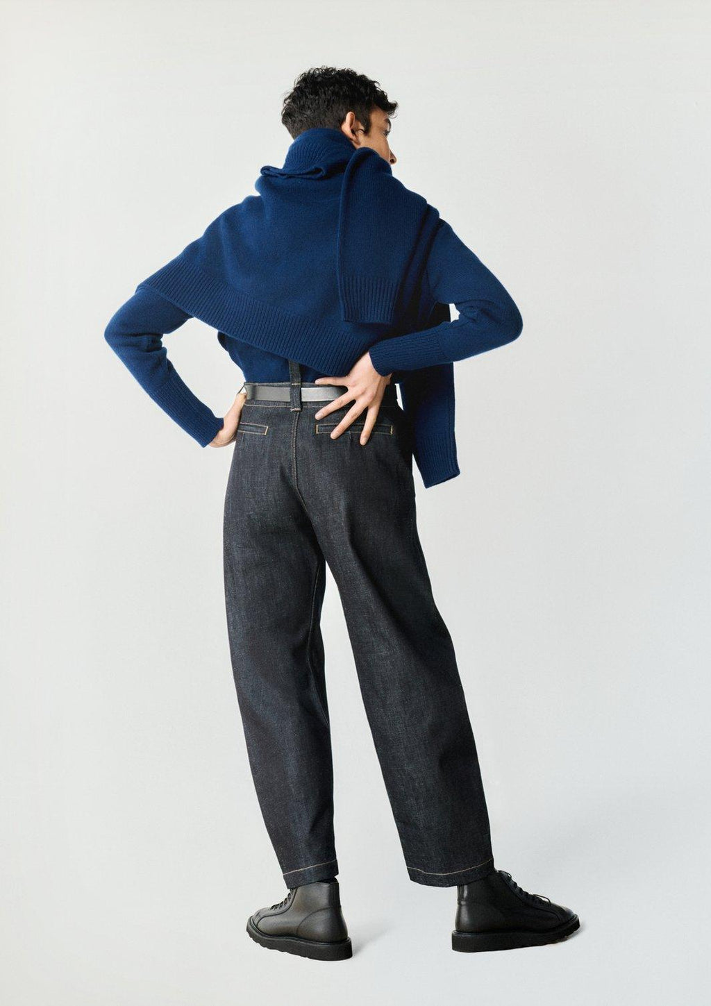 Namu Shop - Studio Nicholson Fare British Lambswool Turtleneck Knit - Deep Blue