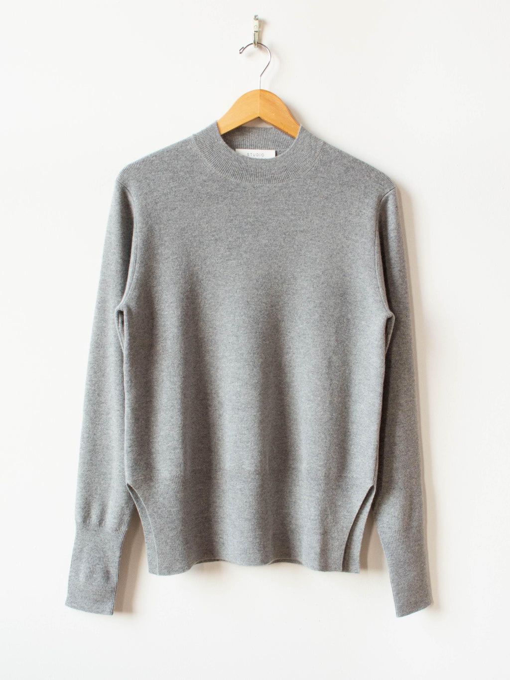 Namu Shop - Studio Nicholson Garde Merino Cashmere Crewneck Knit - Gray Marl