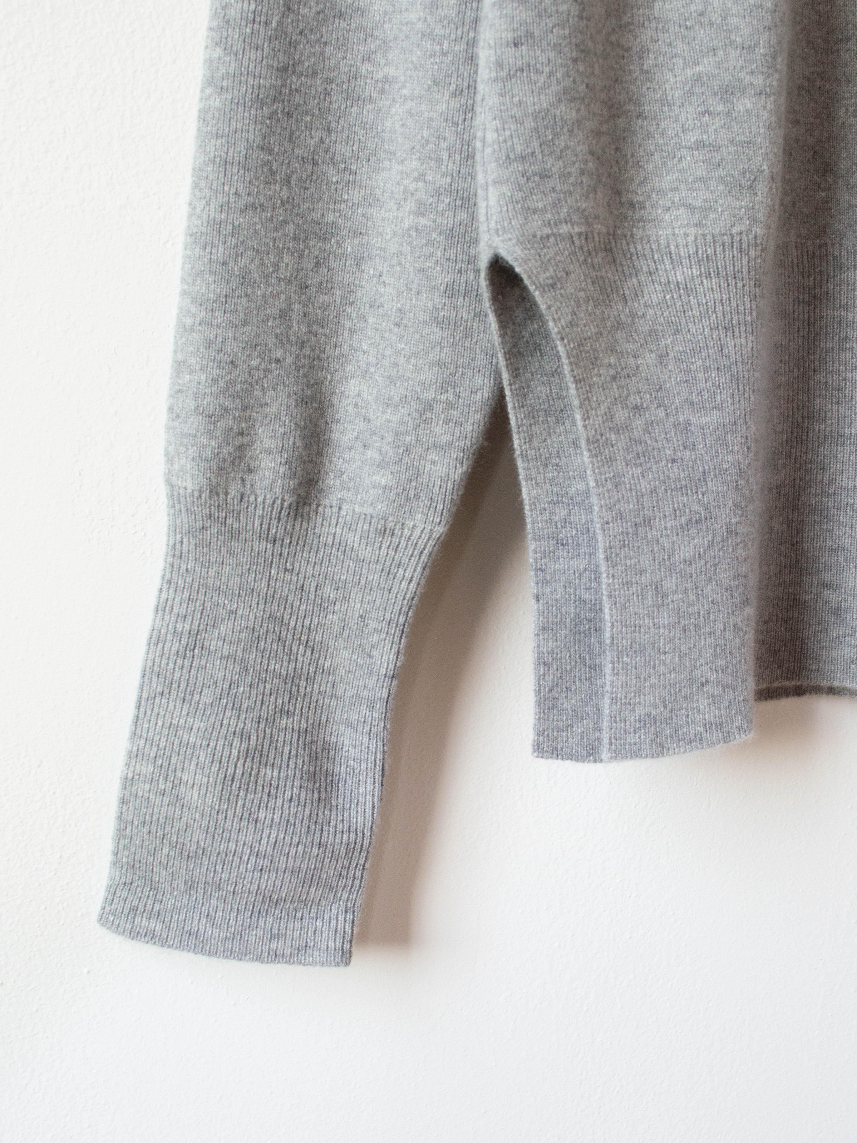 Namu Shop - Studio Nicholson Garde Merino Cashmere Crewneck Knit - Gray Marl