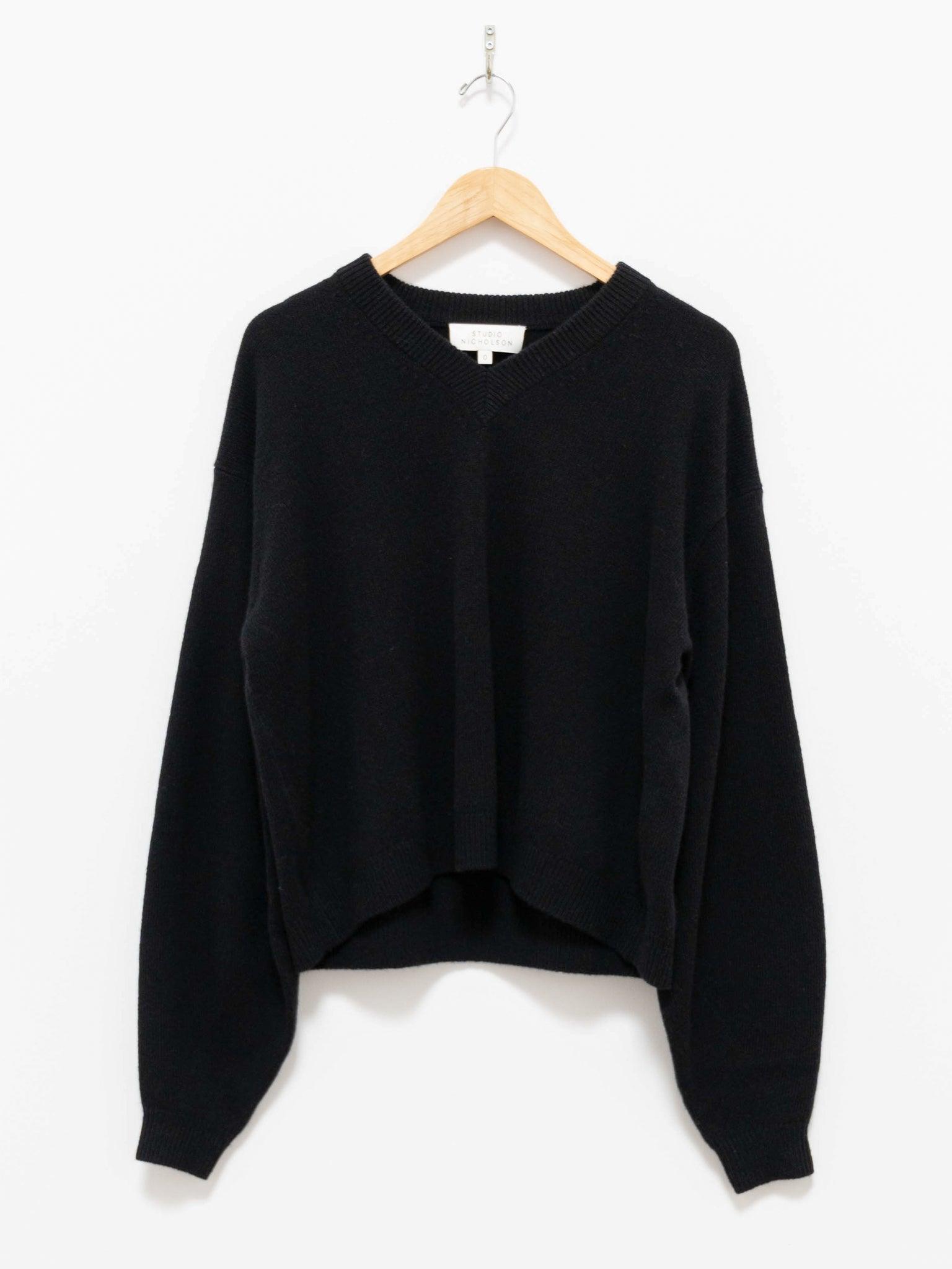 Namu Shop - Studio Nicholson Ghia Extra Fine Lambswool Knit - Black