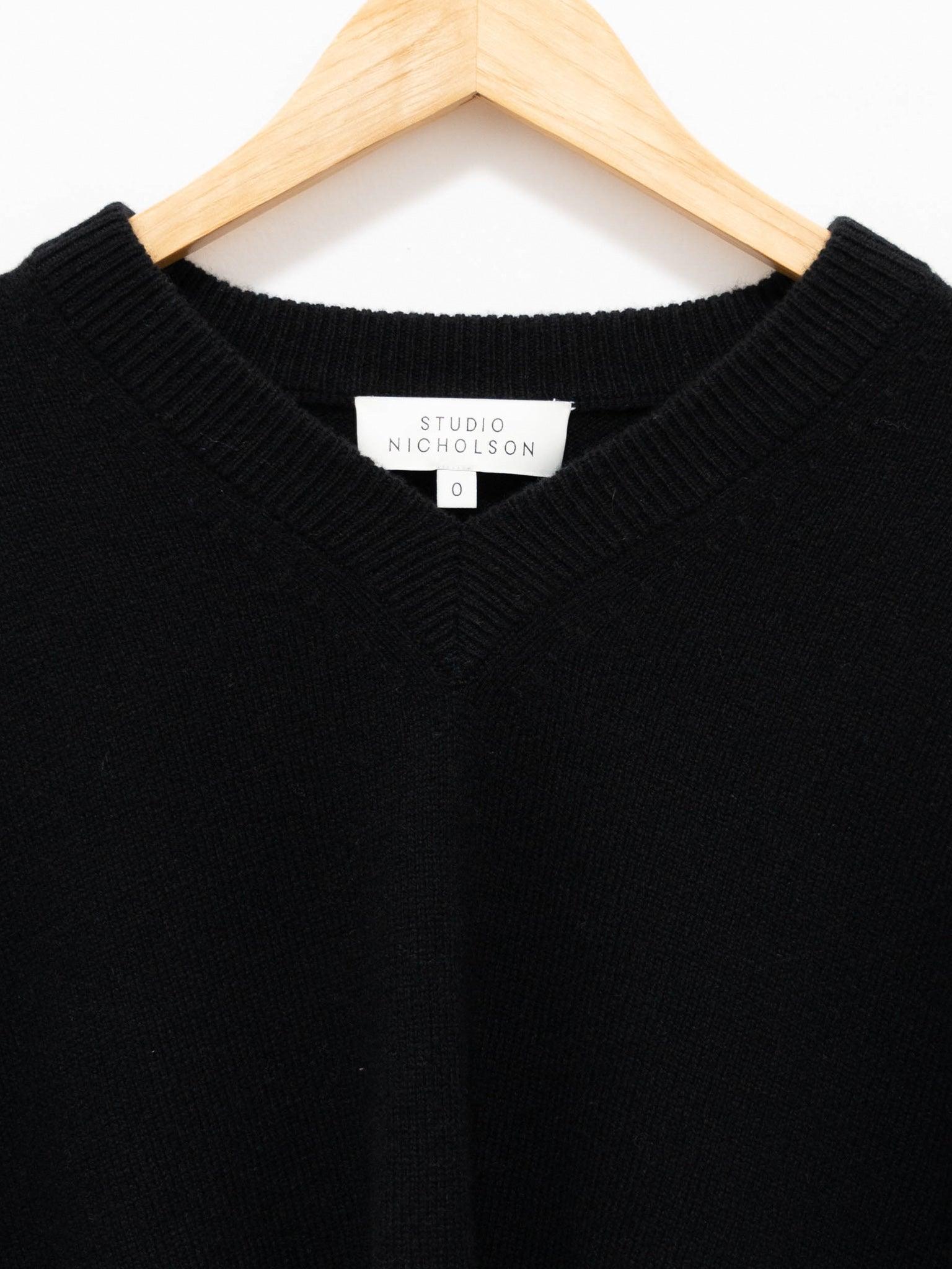 Namu Shop - Studio Nicholson Ghia Extra Fine Lambswool Knit - Black