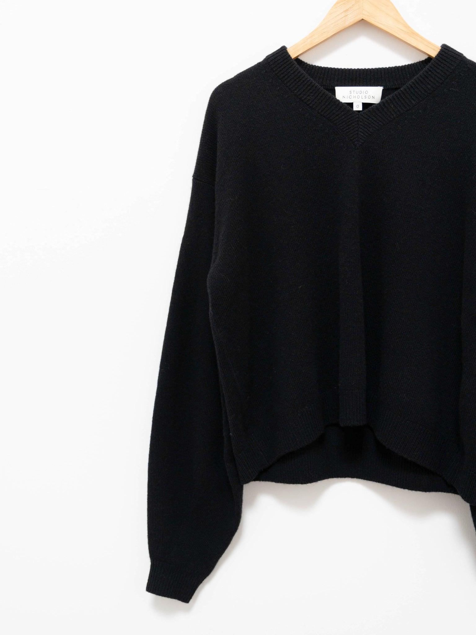 Namu Shop - Studio Nicholson Ghia Extra Fine Lambswool Knit - Black