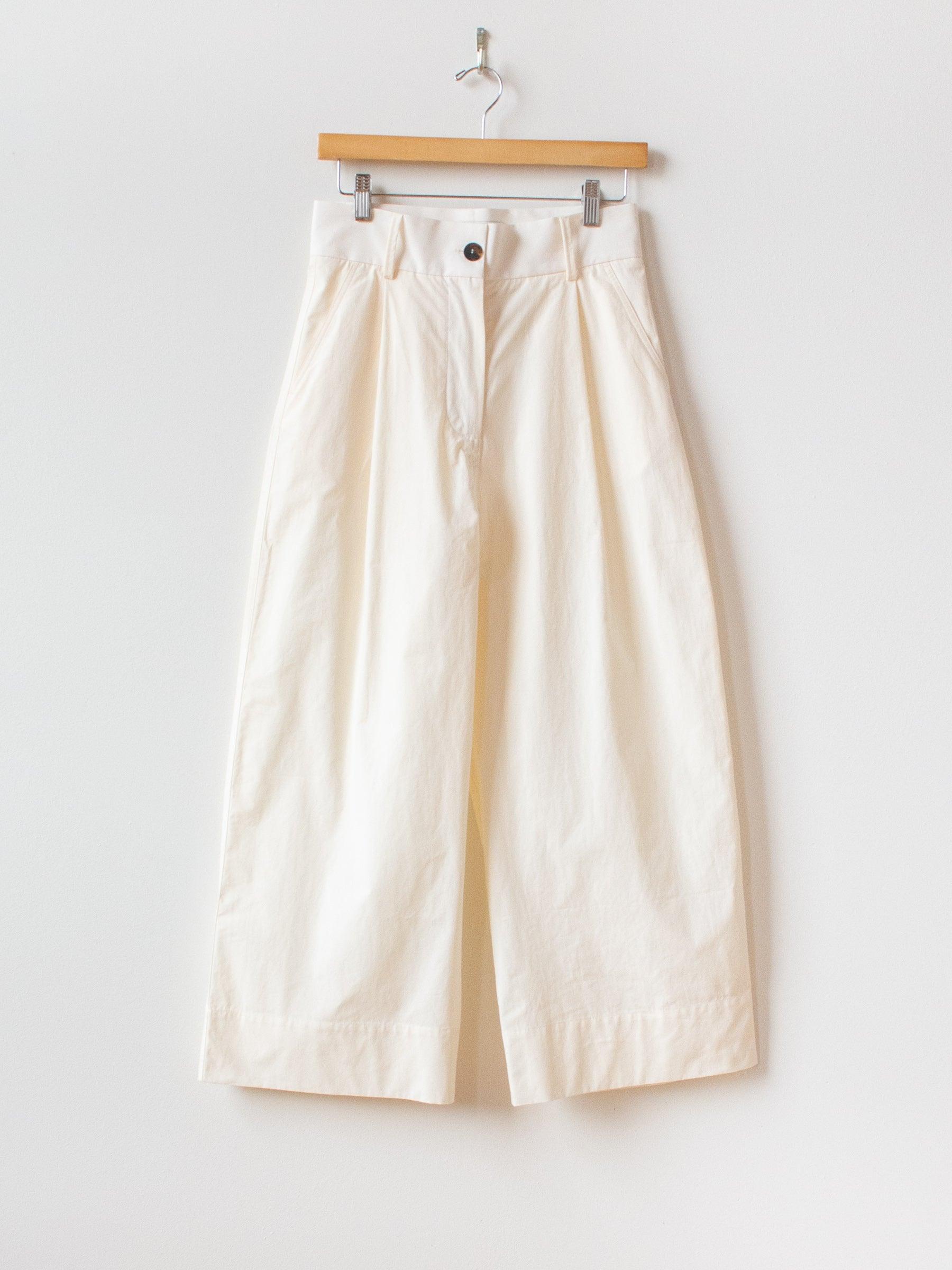 Namu Shop - Studio Nicholson Greta Powder Cotton Pant - Milk