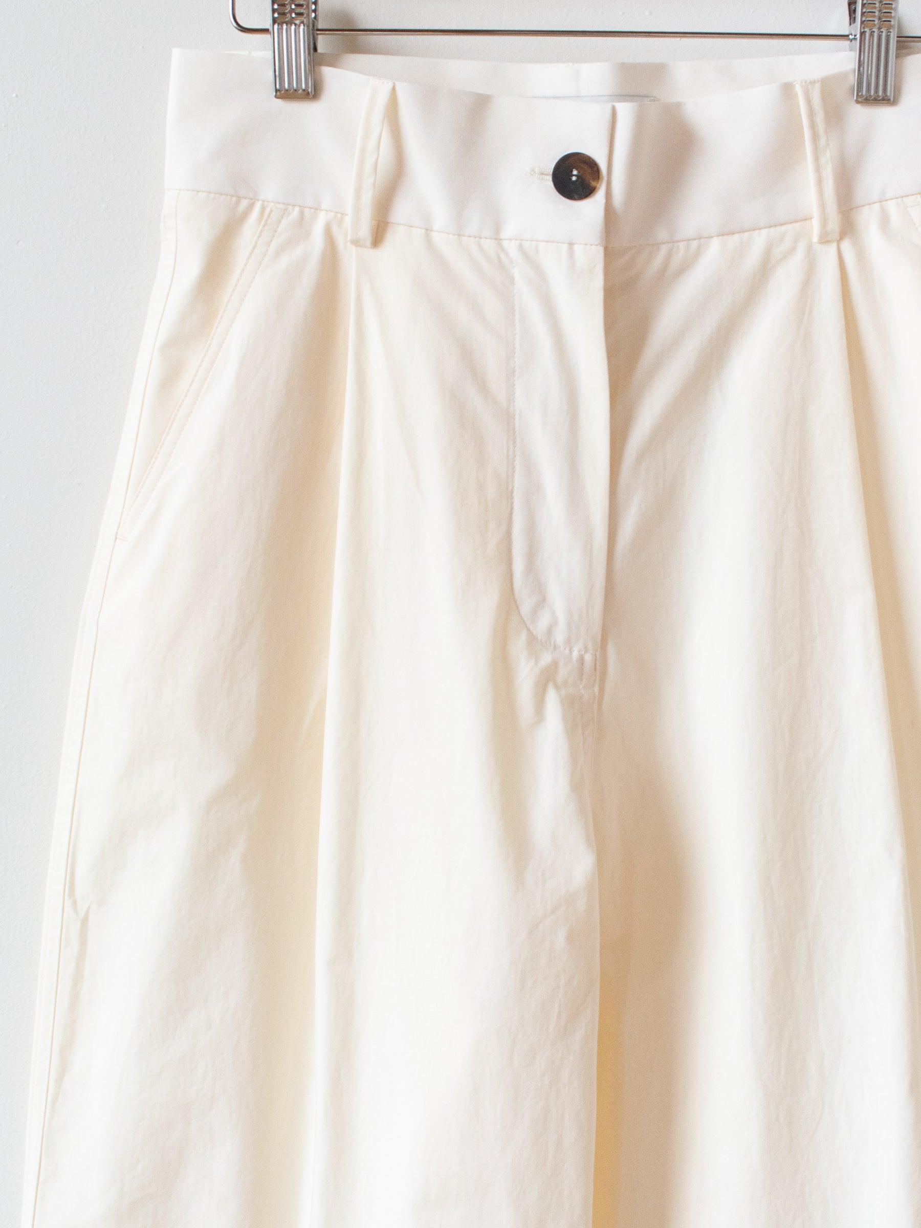 Namu Shop - Studio Nicholson Greta Powder Cotton Pant - Milk