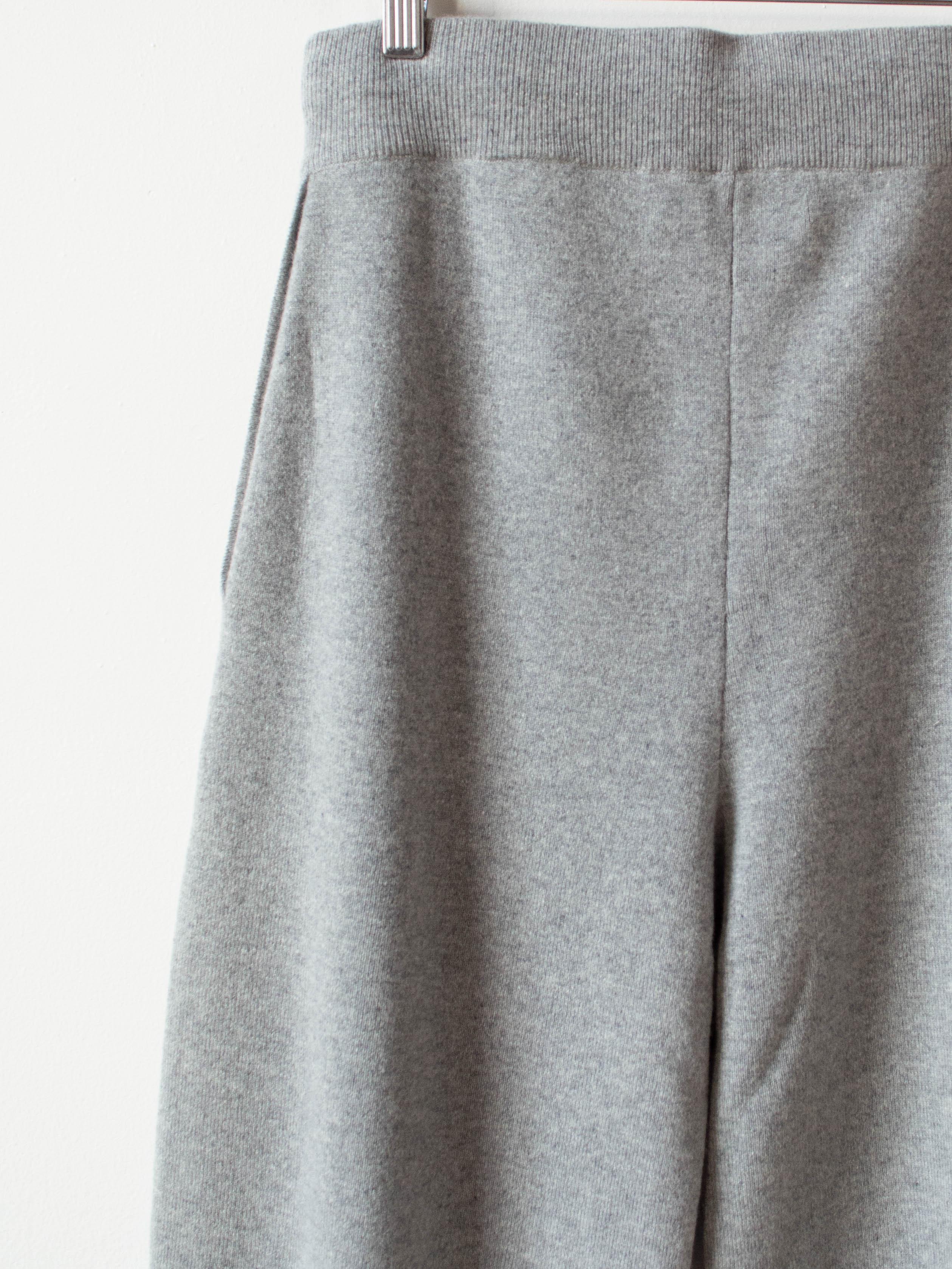 Namu Shop - Studio Nicholson Hable Merino Cashmere Rounded Pant - Gray Marl