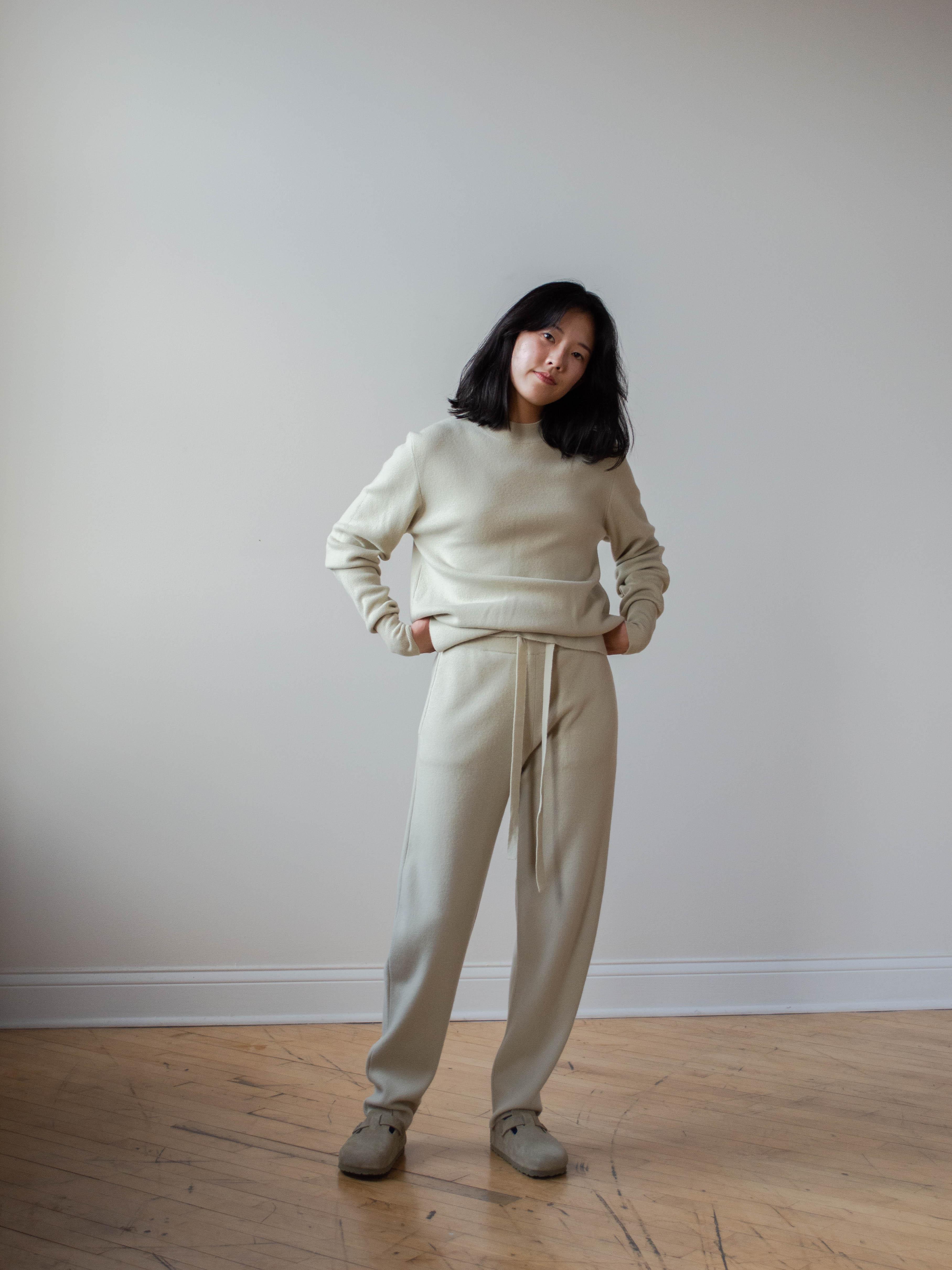 Namu Shop - Studio Nicholson Hable Merino Cashmere Rounded Pant - Melon