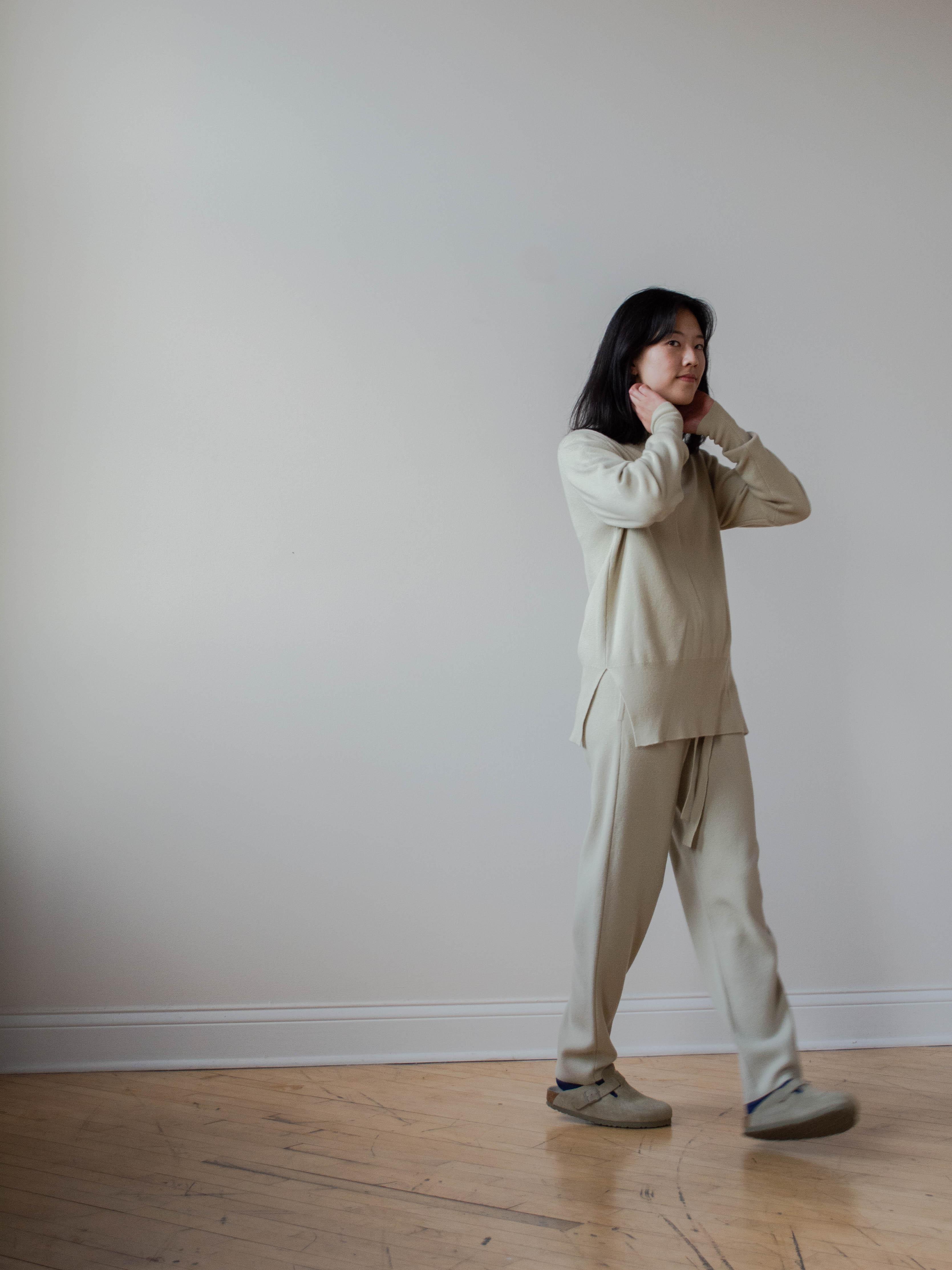 Namu Shop - Studio Nicholson Hable Merino Cashmere Rounded Pant - Melon