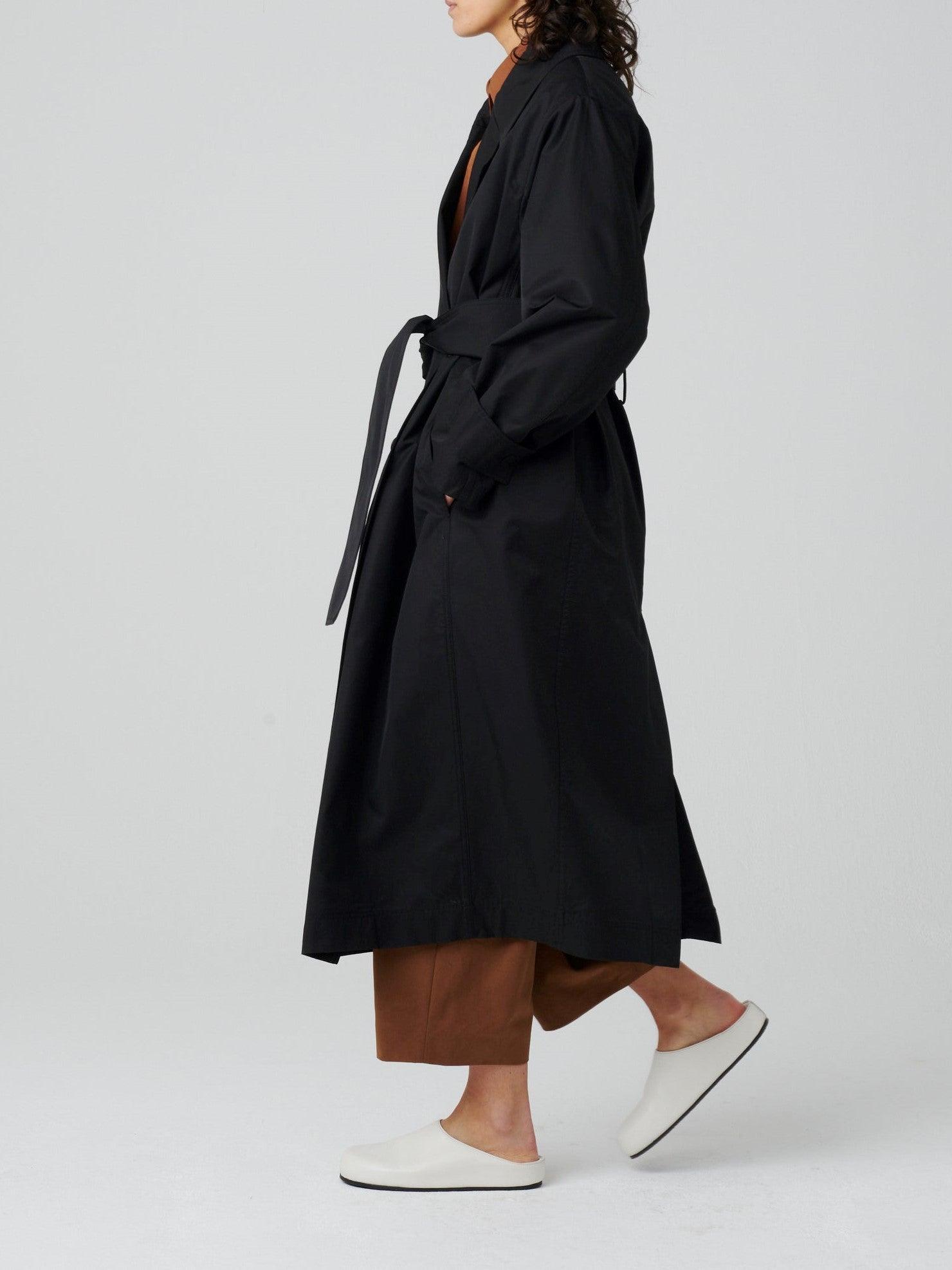Namu Shop - Studio Nicholson Hirst Double Breasted Coat - Darkest Navy