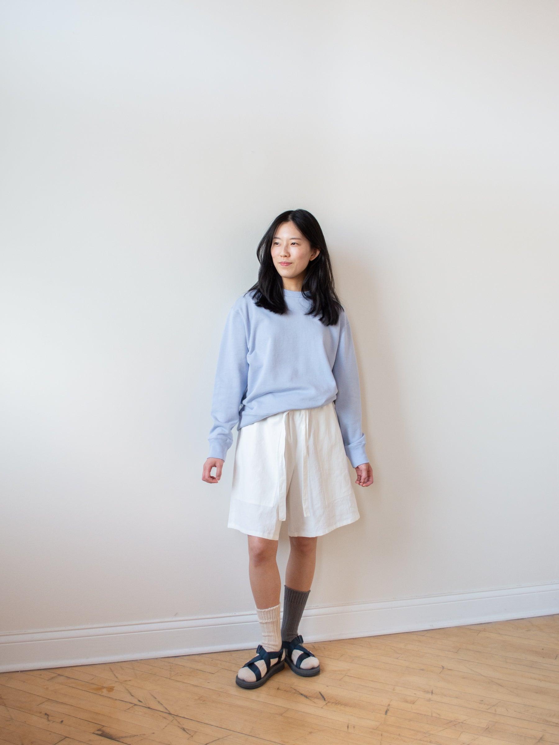 Namu Shop - Studio Nicholson Leda Coated Linen Shorts - Milk