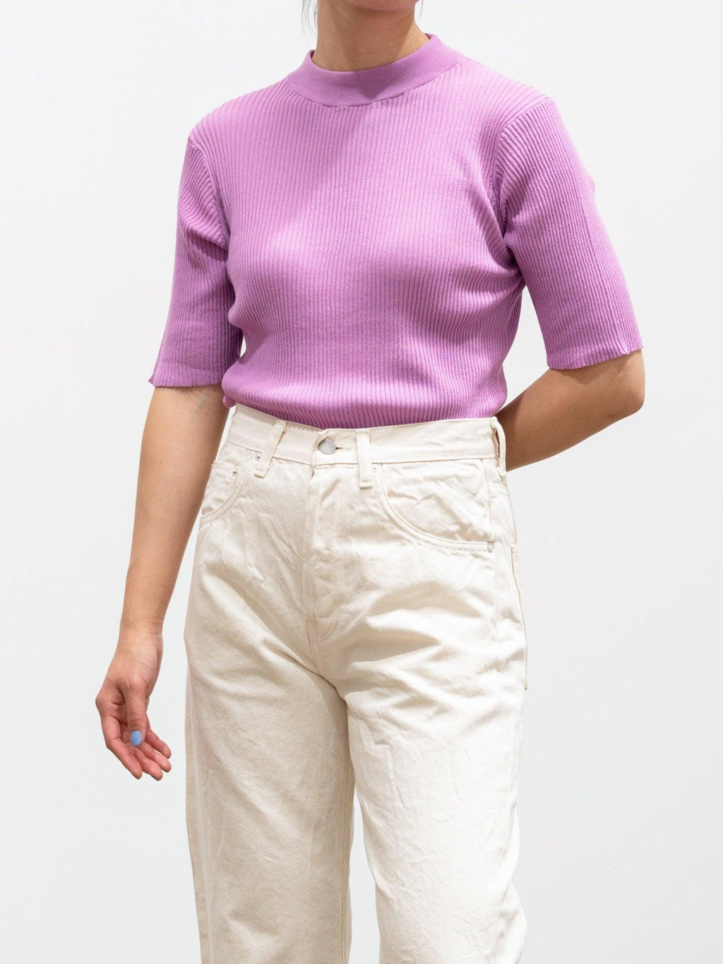 Namu Shop - Studio Nicholson Noma Crepe Knit - Lilac