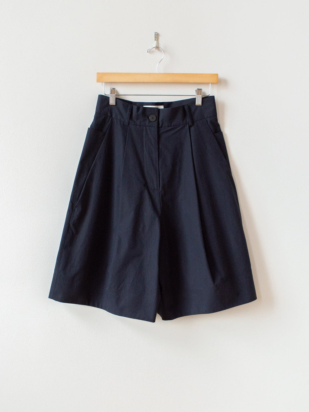 Namu Shop - Studio Nicholson Sisto Powder Cotton Shorts - Dark Navy