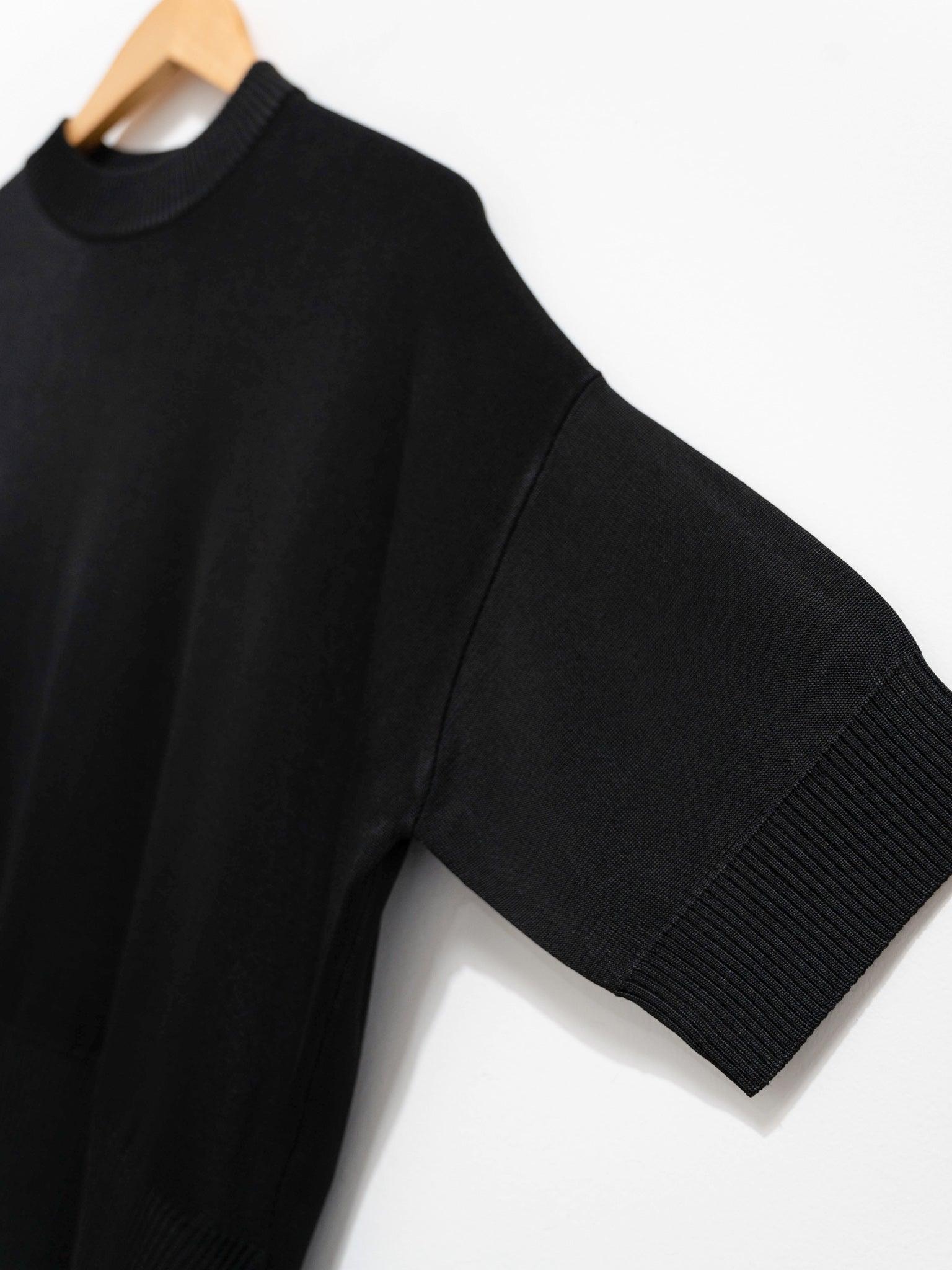 Namu Shop - Studio Nicholson Tonneau Short Sleeve Crewneck Knit - Black