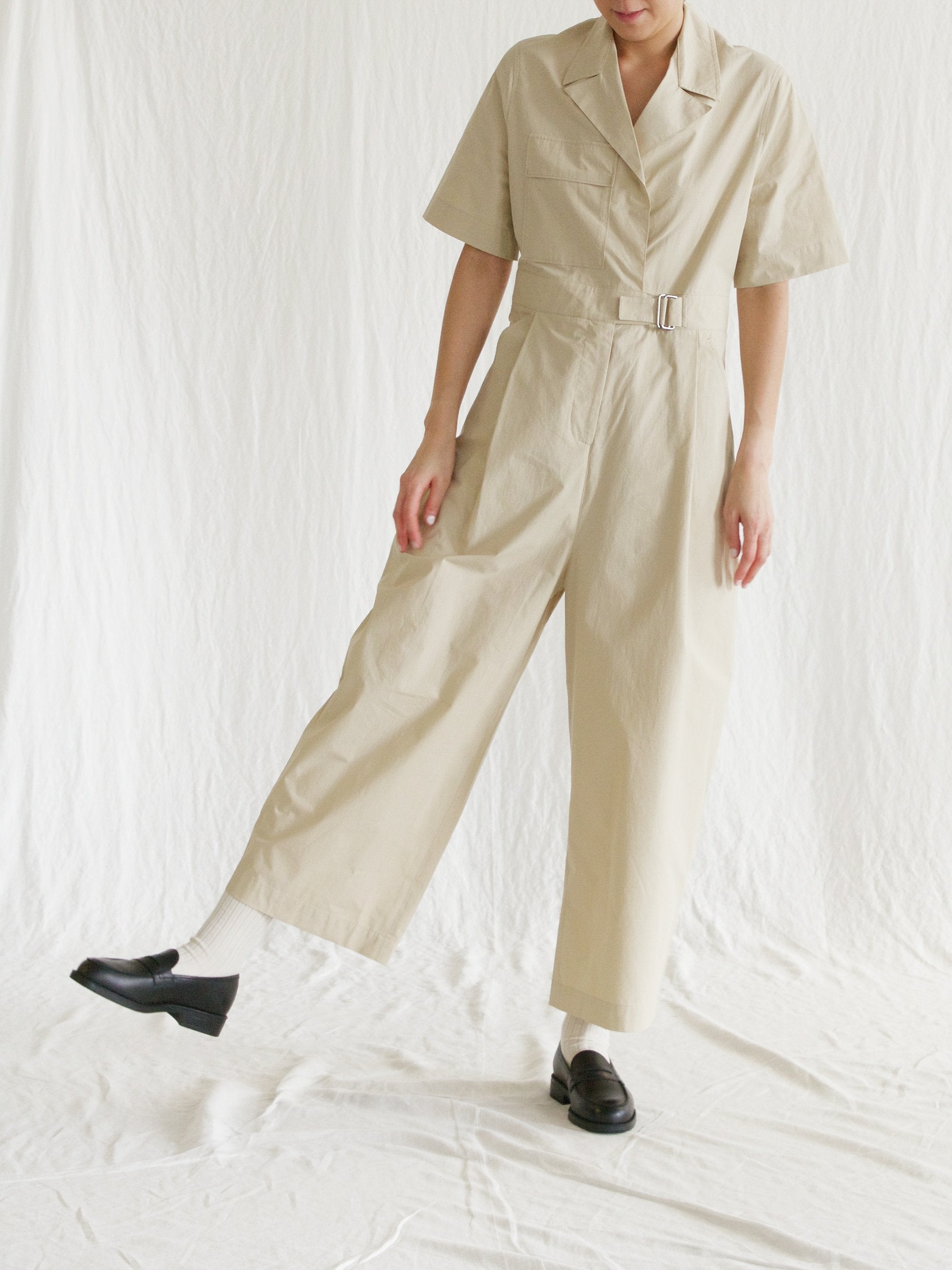 Namu Shop - Studio Nicholson Utility Jumpsuit - Sand