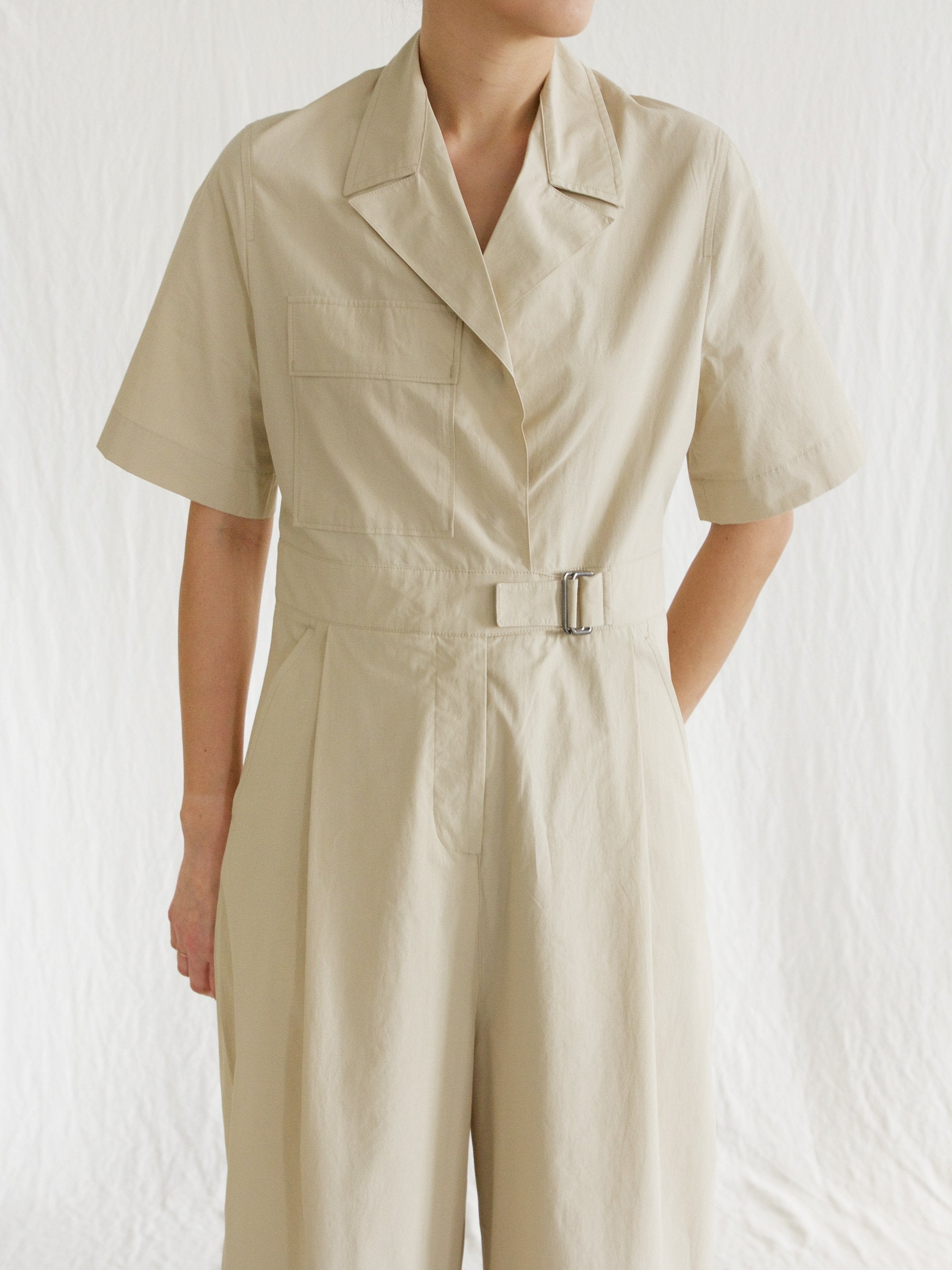 Namu Shop - Studio Nicholson Utility Jumpsuit - Sand