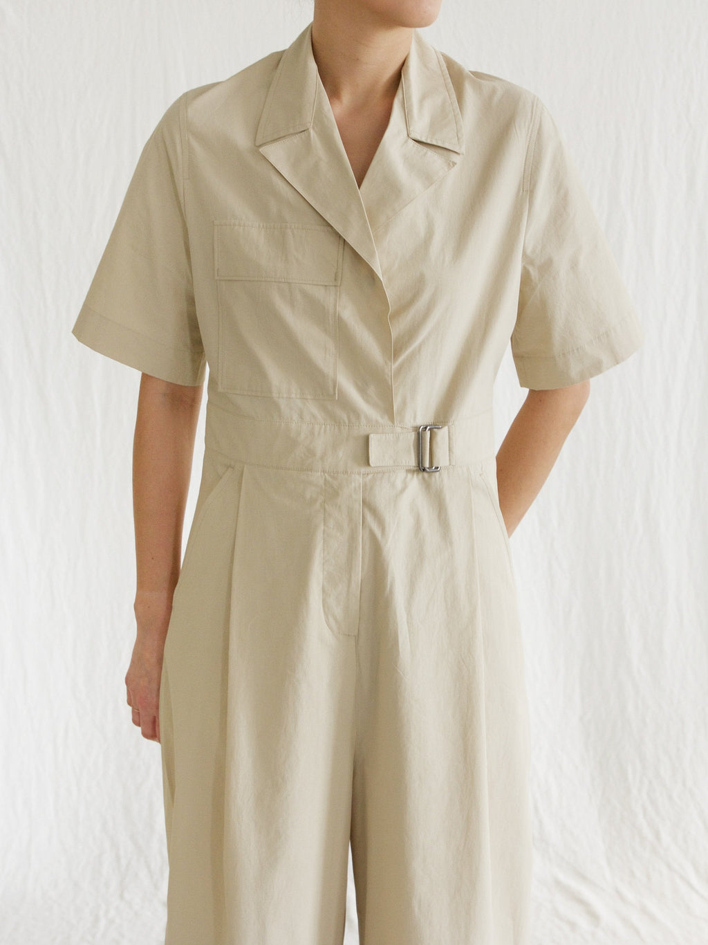 Namu Shop - Studio Nicholson Utility Jumpsuit - Sand