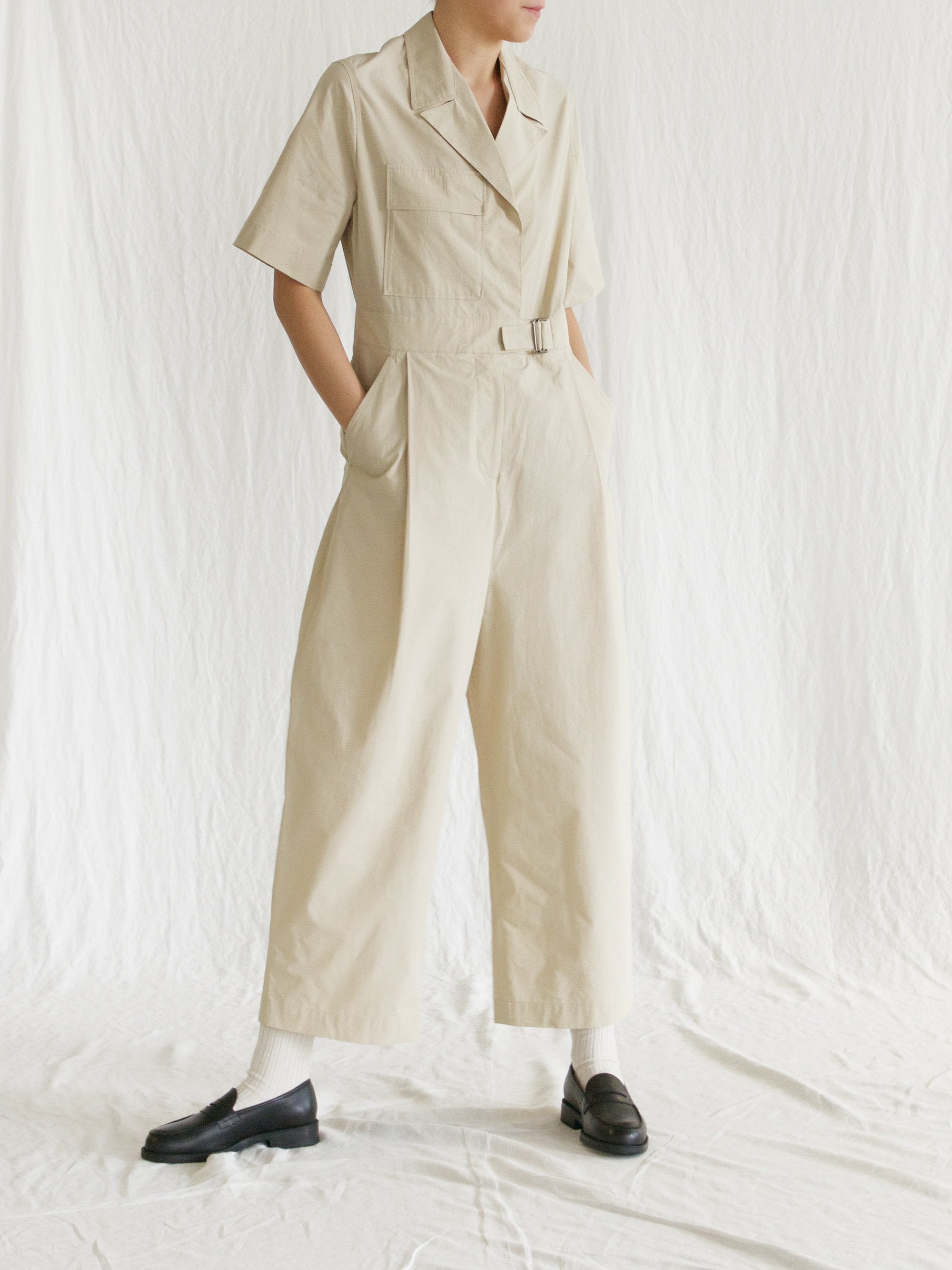Namu Shop - Studio Nicholson Utility Jumpsuit - Sand