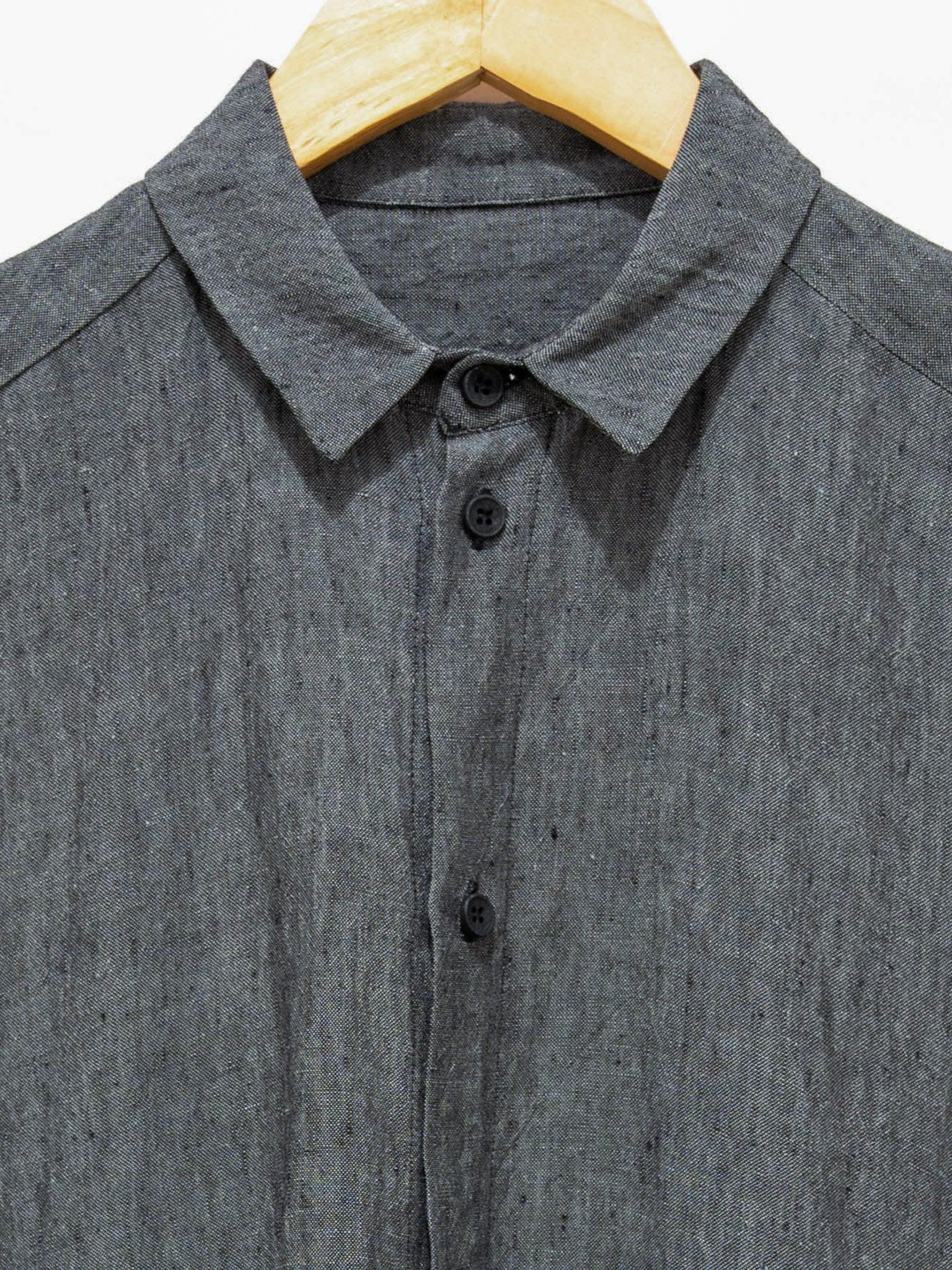 Namu Shop - Toogood The Draughtsman Dress - Blue Slate Laundered Linen