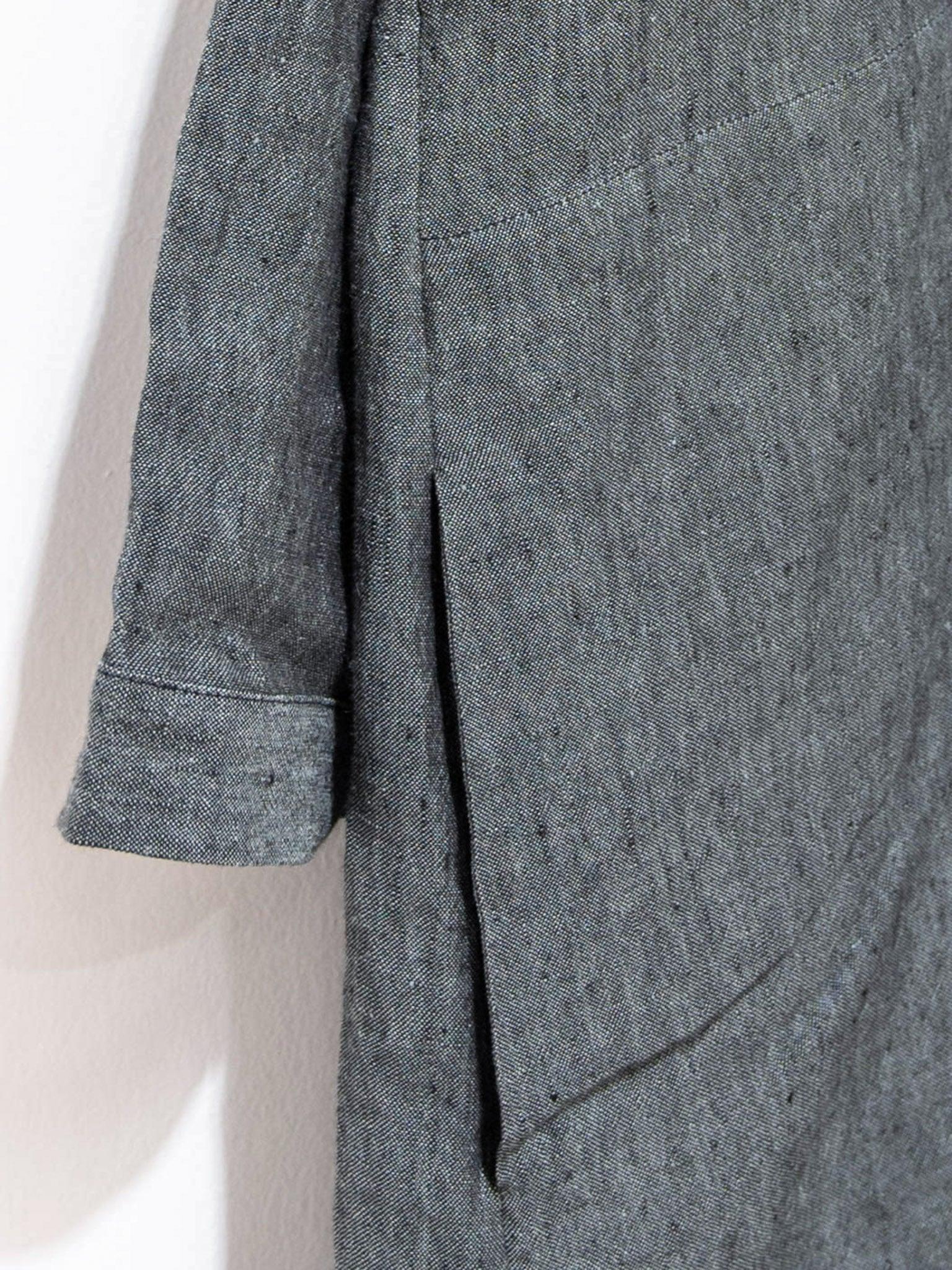 Namu Shop - Toogood The Draughtsman Dress - Blue Slate Laundered Linen