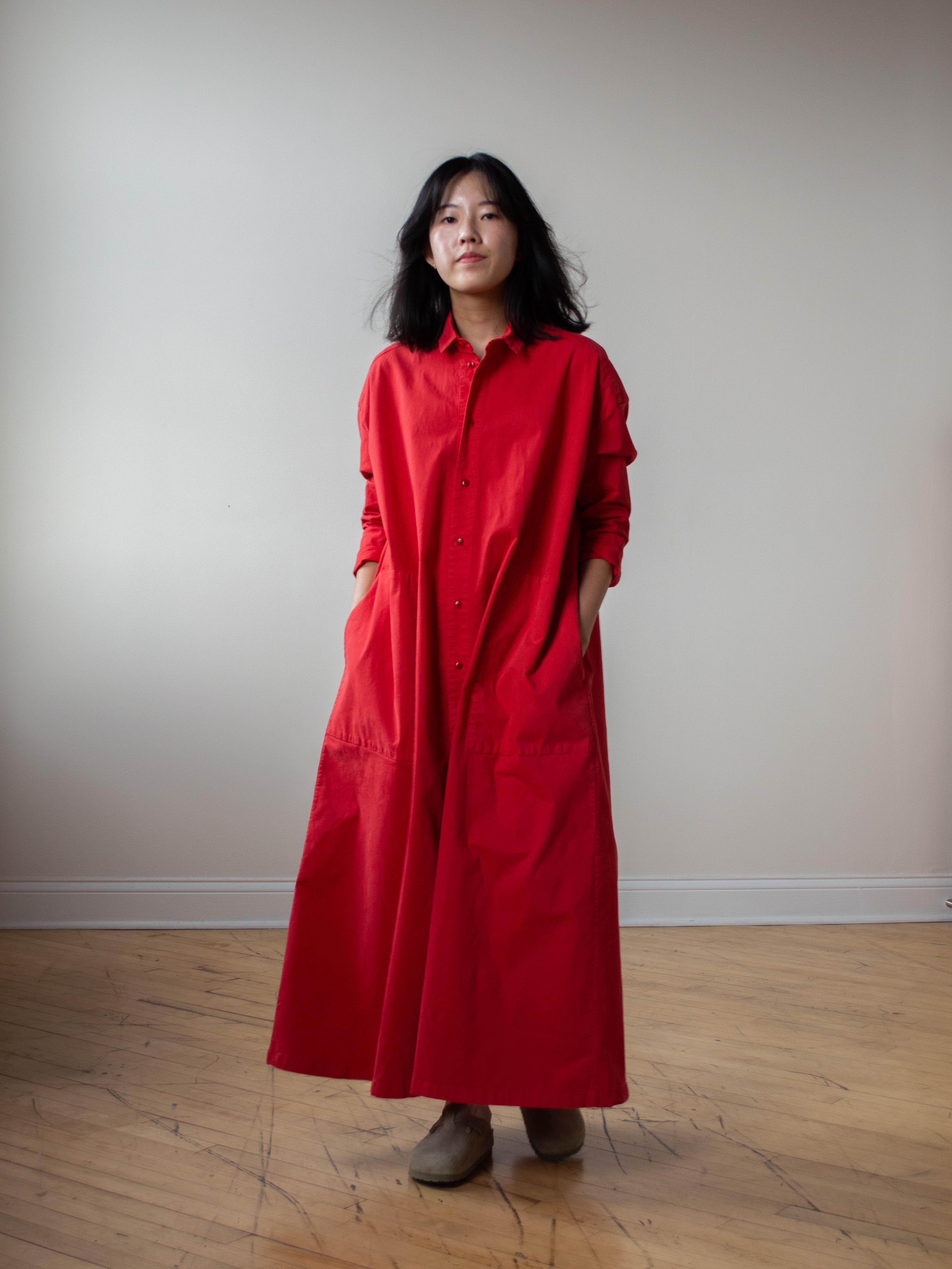 Namu Shop - Toogood The Draughtsman Dress - Scarlet Twill