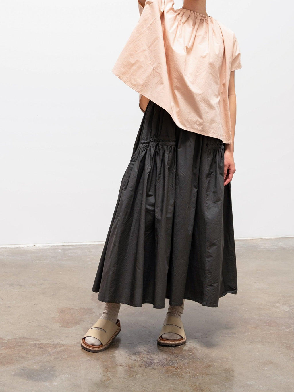 Namu Shop - Toogood The Harvester Skirt - Ash Textured Cotton