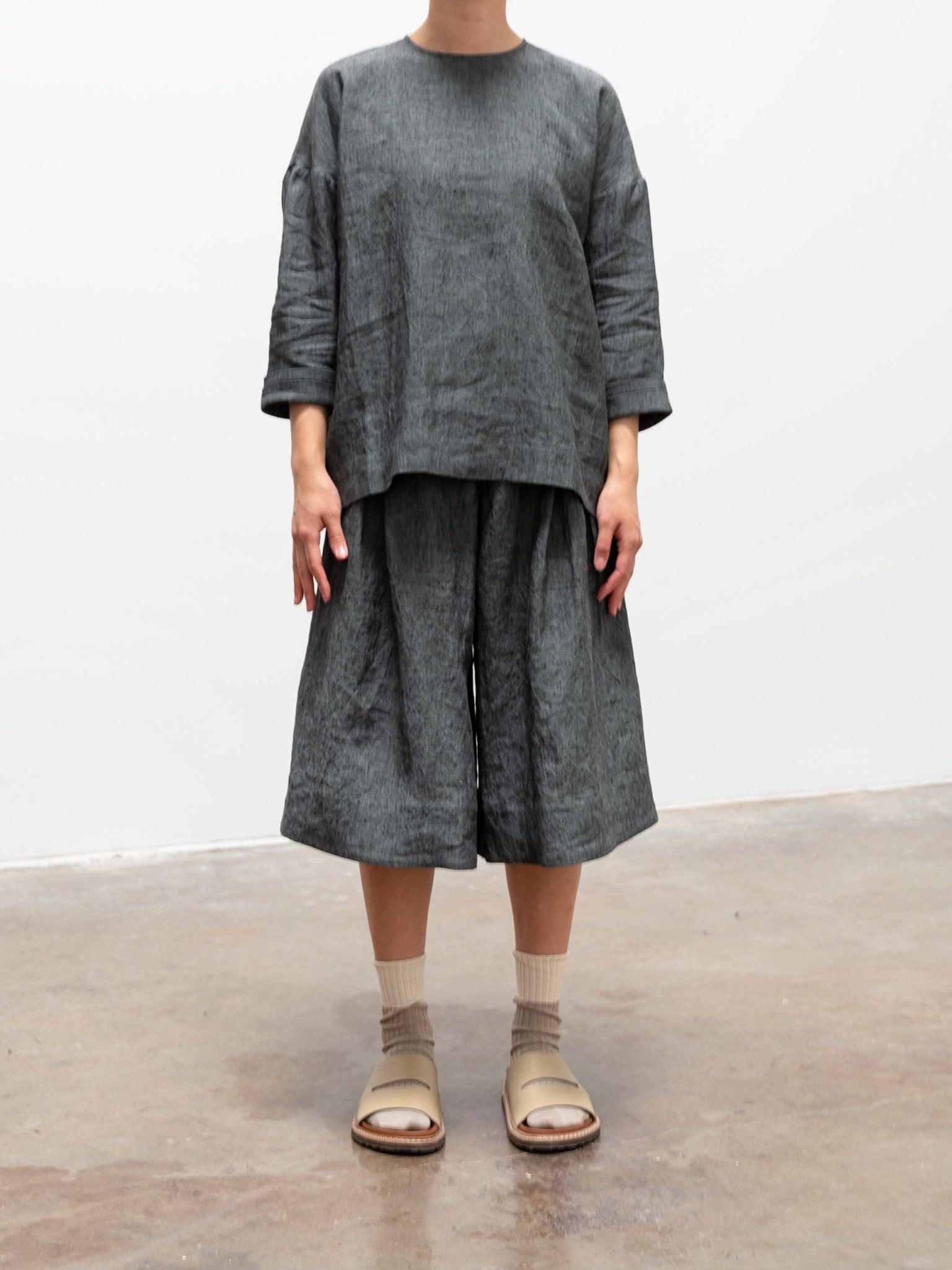 Namu Shop - Toogood The Landscaper Shorts - Blue Slate Laundered Linen