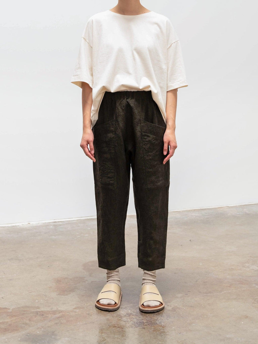 Namu Shop - Toogood The Perfumer Trouser - Moss Laundered Linen