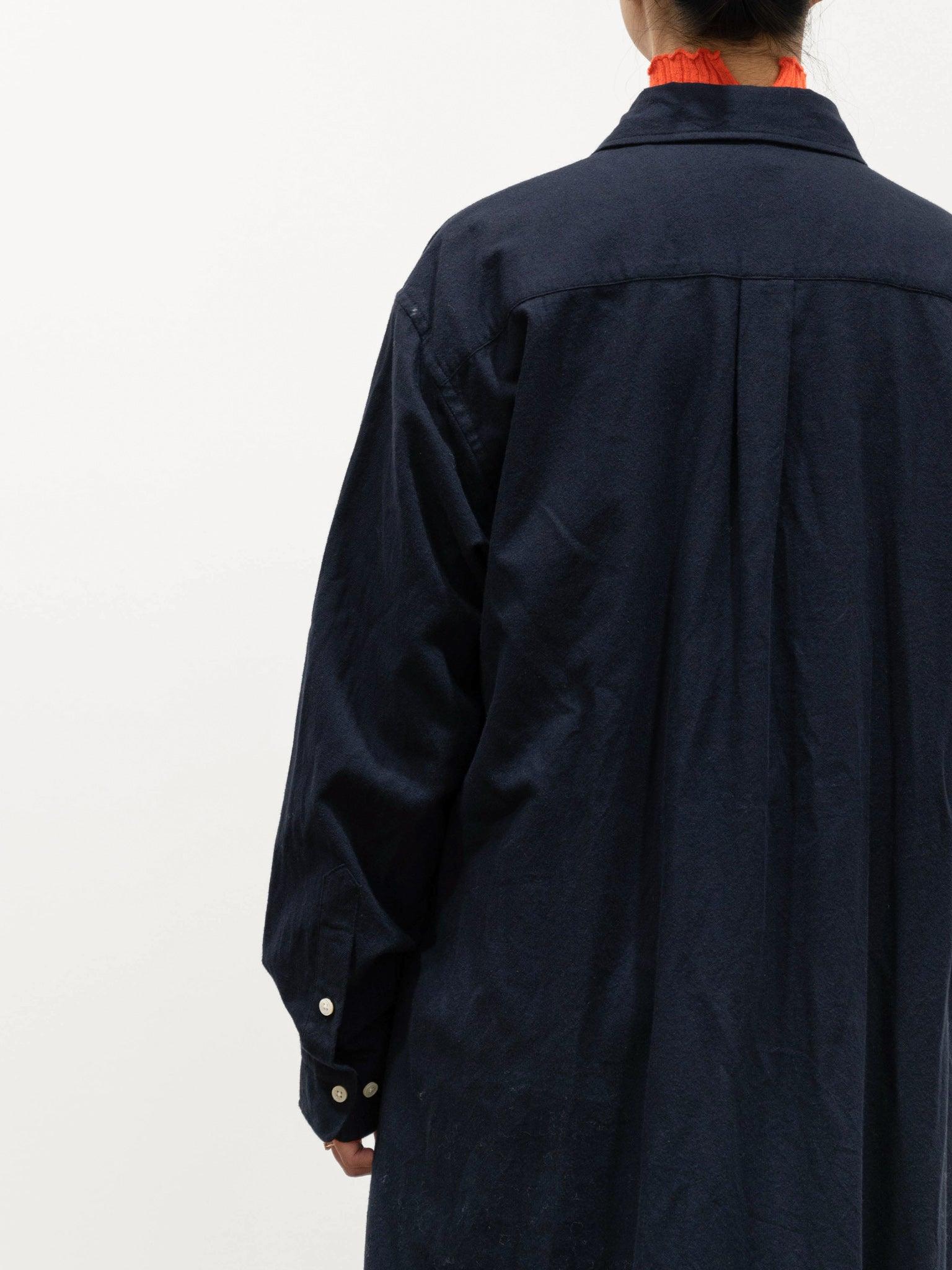 Namu Shop - ts(s) Brushed Cotton Twill Shirt Dress - Navy
