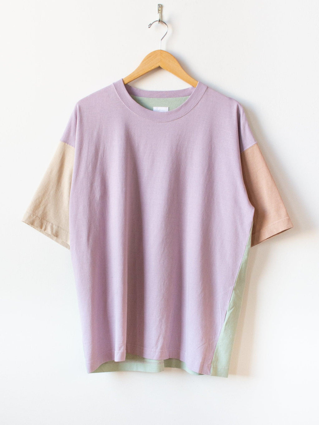 Namu Shop - ts(s) Color Panel Oversized Dry Touch T-Shirt - Lavender