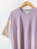 Namu Shop - ts(s) Color Panel Oversized Dry Touch T-Shirt - Lavender