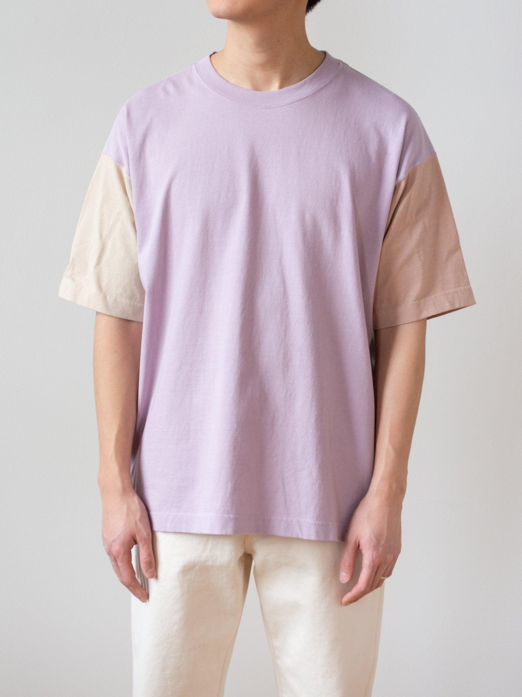 Namu Shop - ts(s) Color Panel Oversized Dry Touch T-Shirt - Lavender