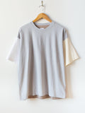 Namu Shop - ts(s) Color Panel Oversized Dry Touch T-Shirt - Light Gray